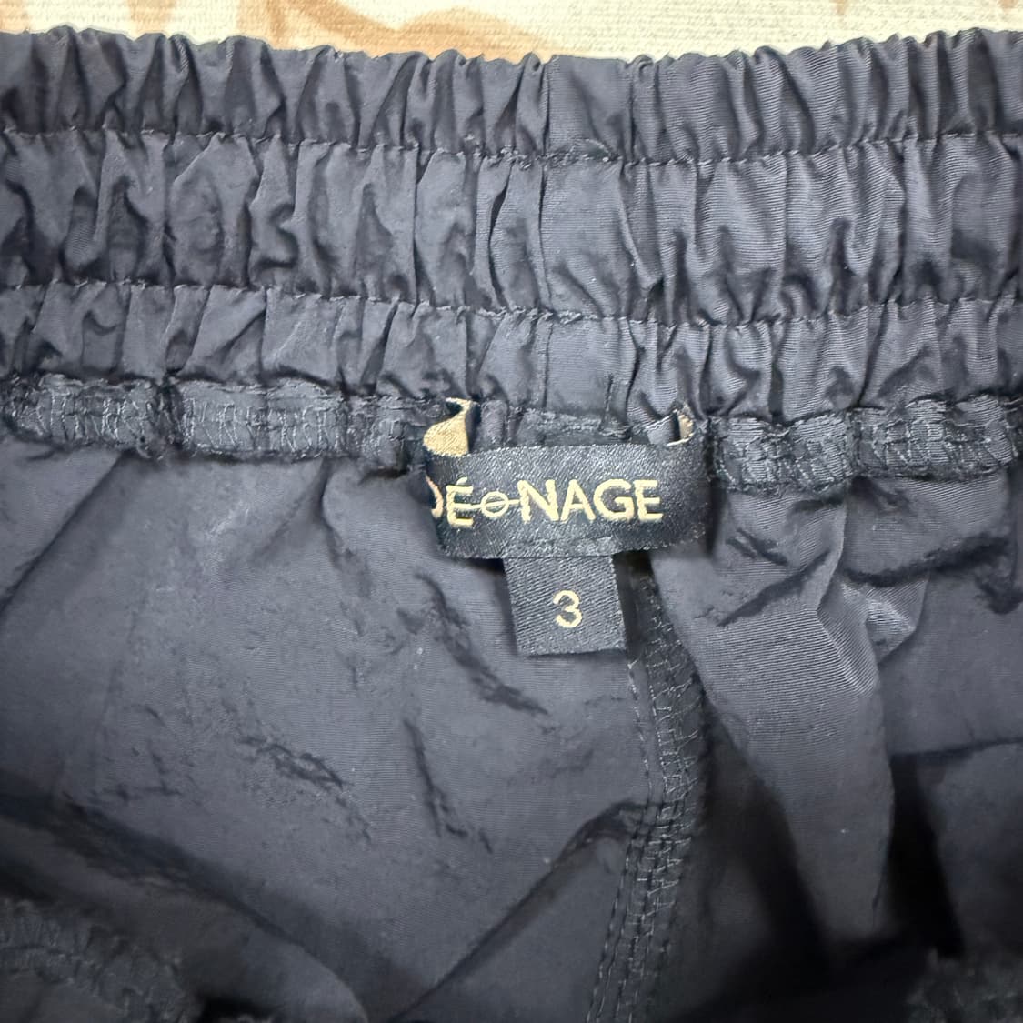 (3)드네이지 DENAGE 스플릿 카고 우븐 팬츠(블랙) 상품이미지2