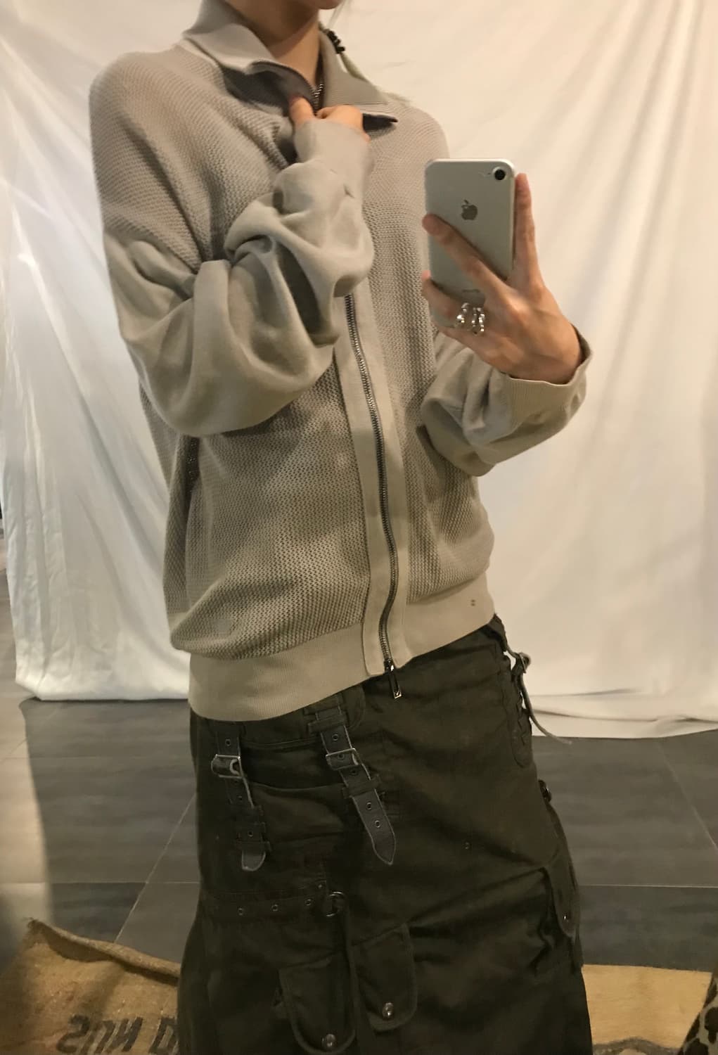  Armani Grey Knit Zip-up 상품이미지2
