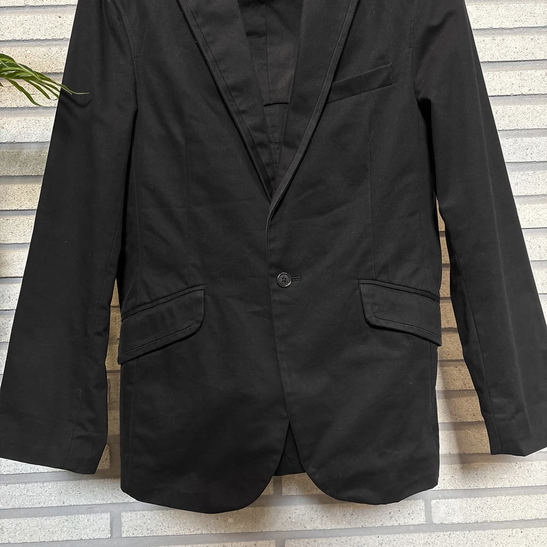 A/X 알마니익스체인지 롱라인 코튼 블레이져 숄라펠 디테일 블랙 상품이미지5