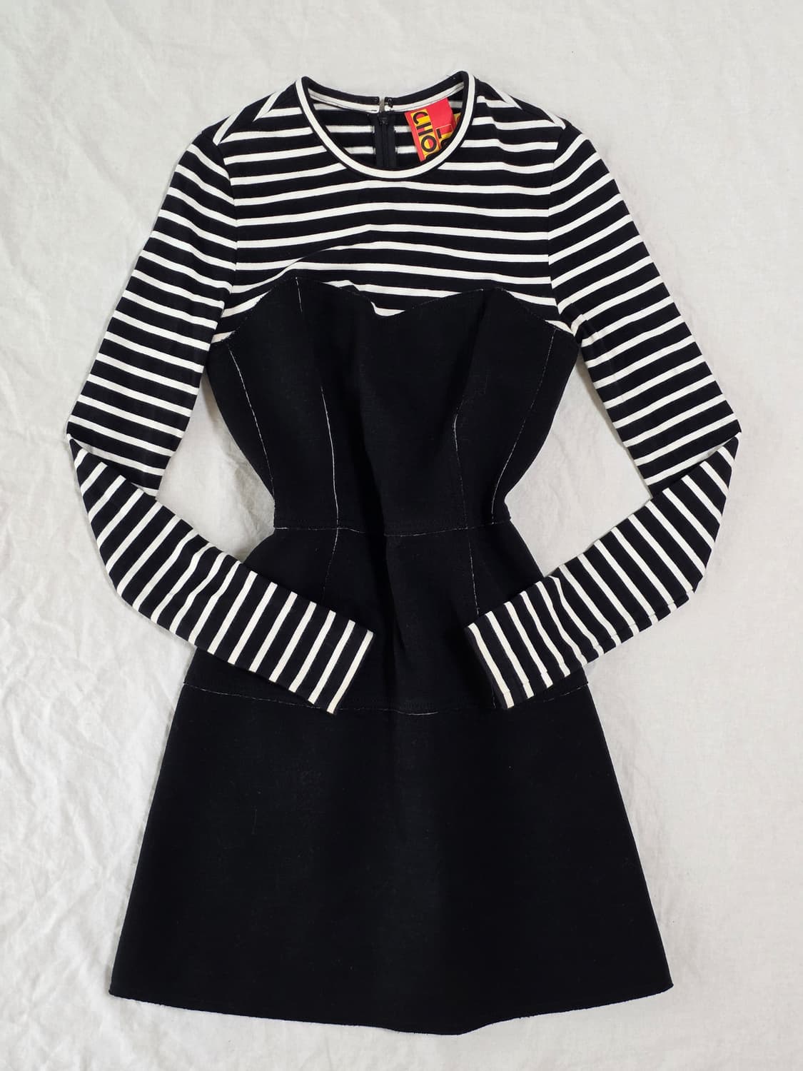 LUCKY CHOUETTE 럭키슈에뜨 스트라이프 레이어드 원피스 상품이미지1