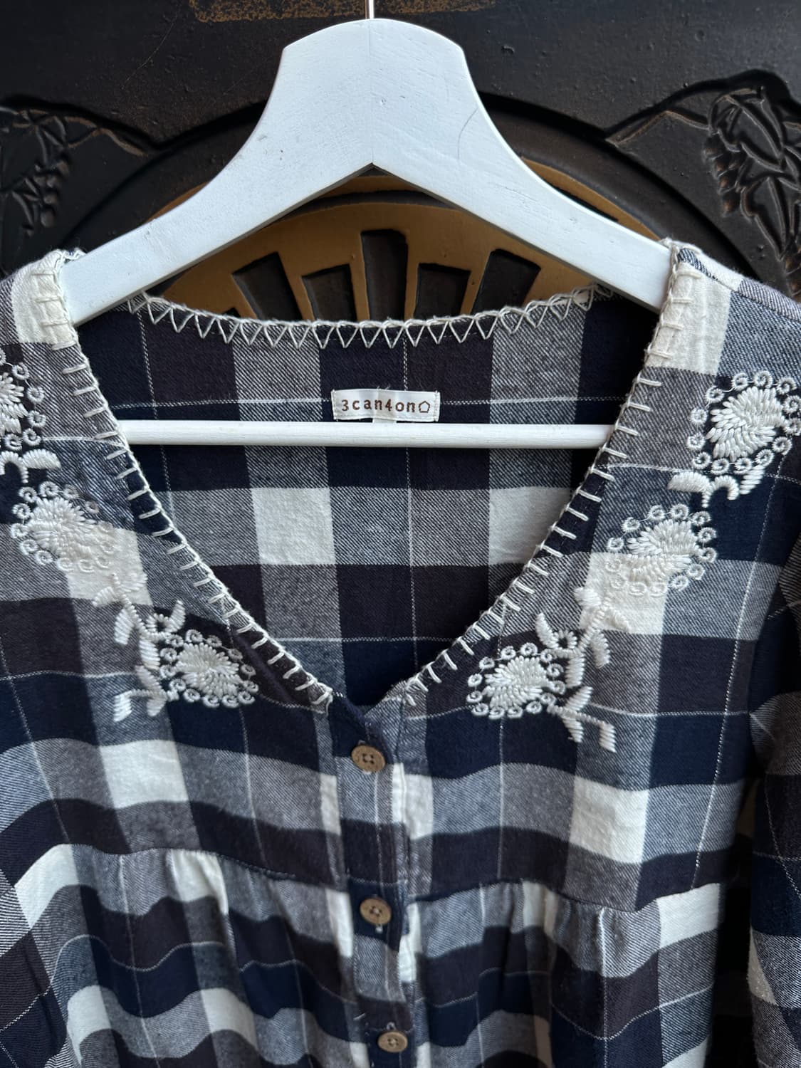 3can4on 체크 원피스 상품이미지3