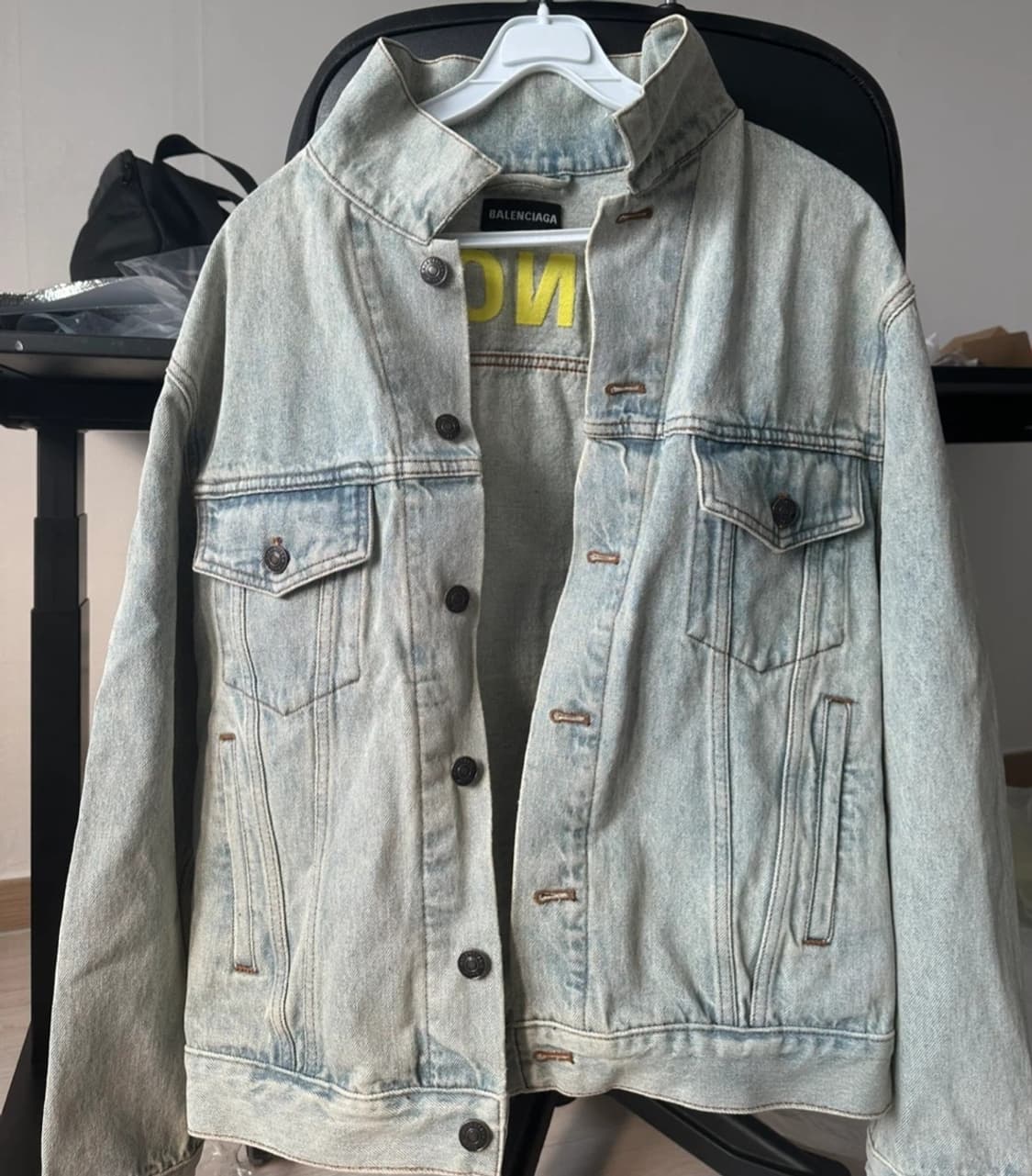 정품) 발레시아가 백로고 연청자켓  상품이미지1