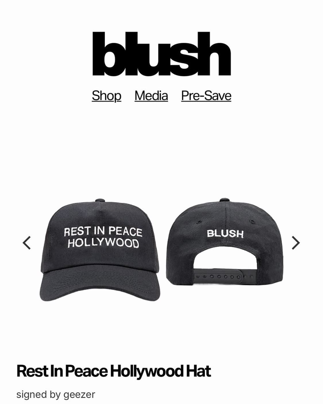 케빈 앱스트랙트 blush hollywood 머천 캡 상품이미지2