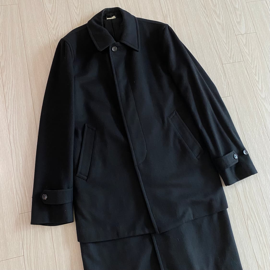 [M] 꼼데가르송 옴므 플러스 17AW 울 캐시미어 도킹 레이어 코트 상품이미지4