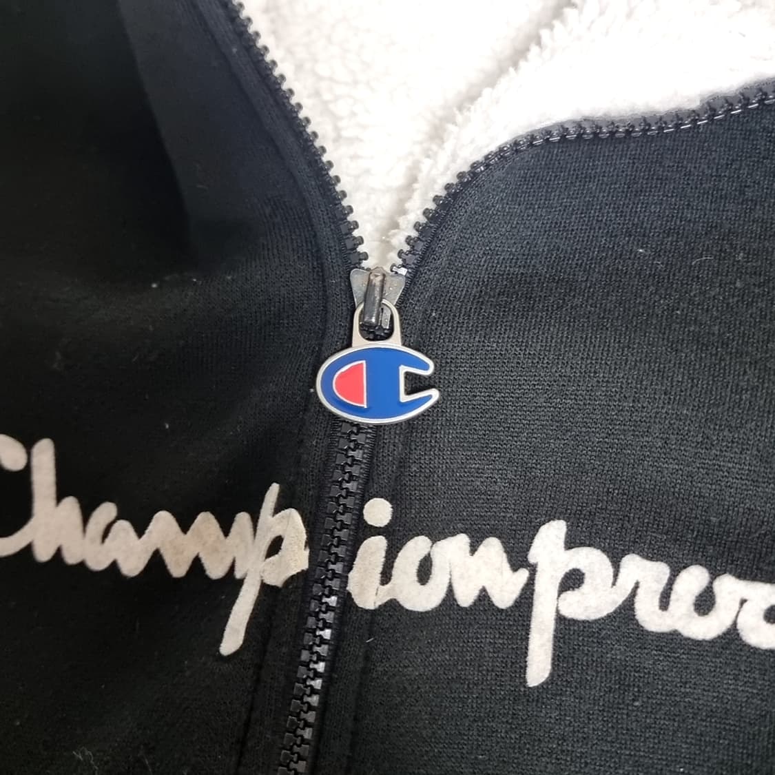 일본제 빈티지 챔피온usa 후드 롱 집업 블랙(100-105) 상품이미지2