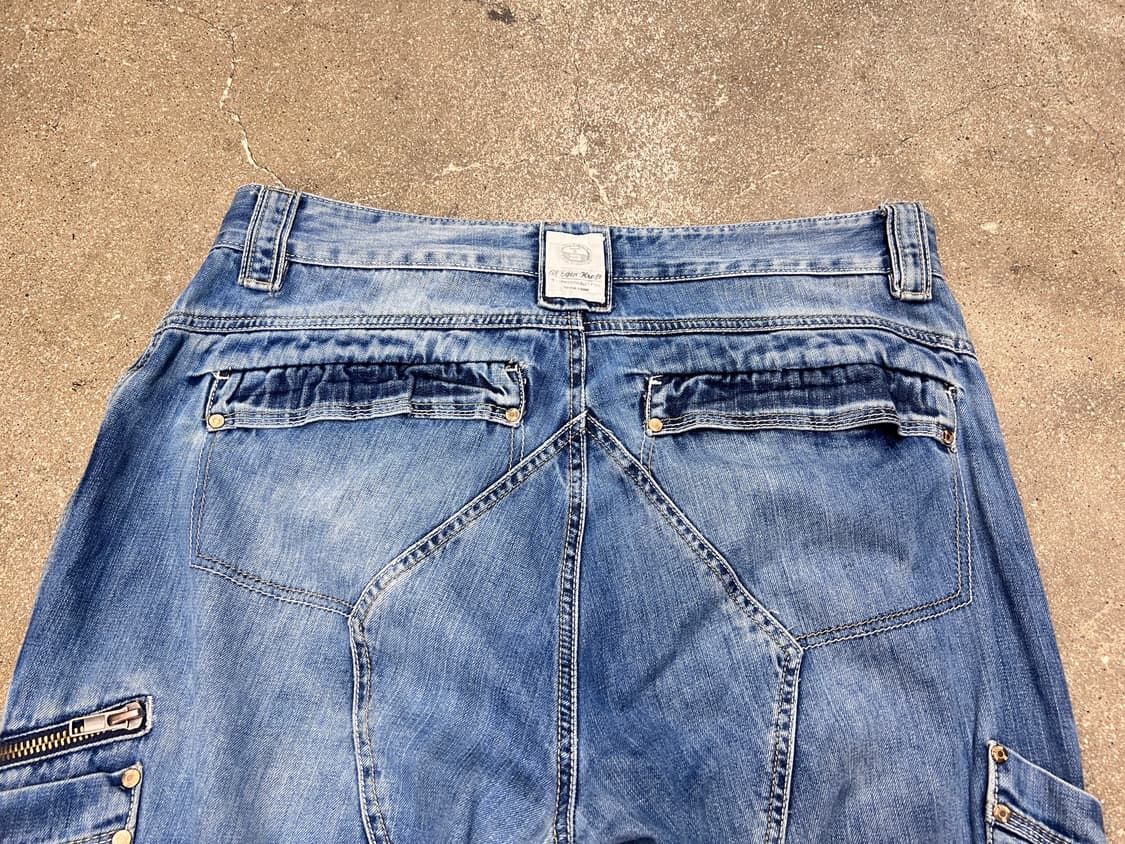 Y2K 유럽 빈티지 카고 데님 팬츠 상품이미지5