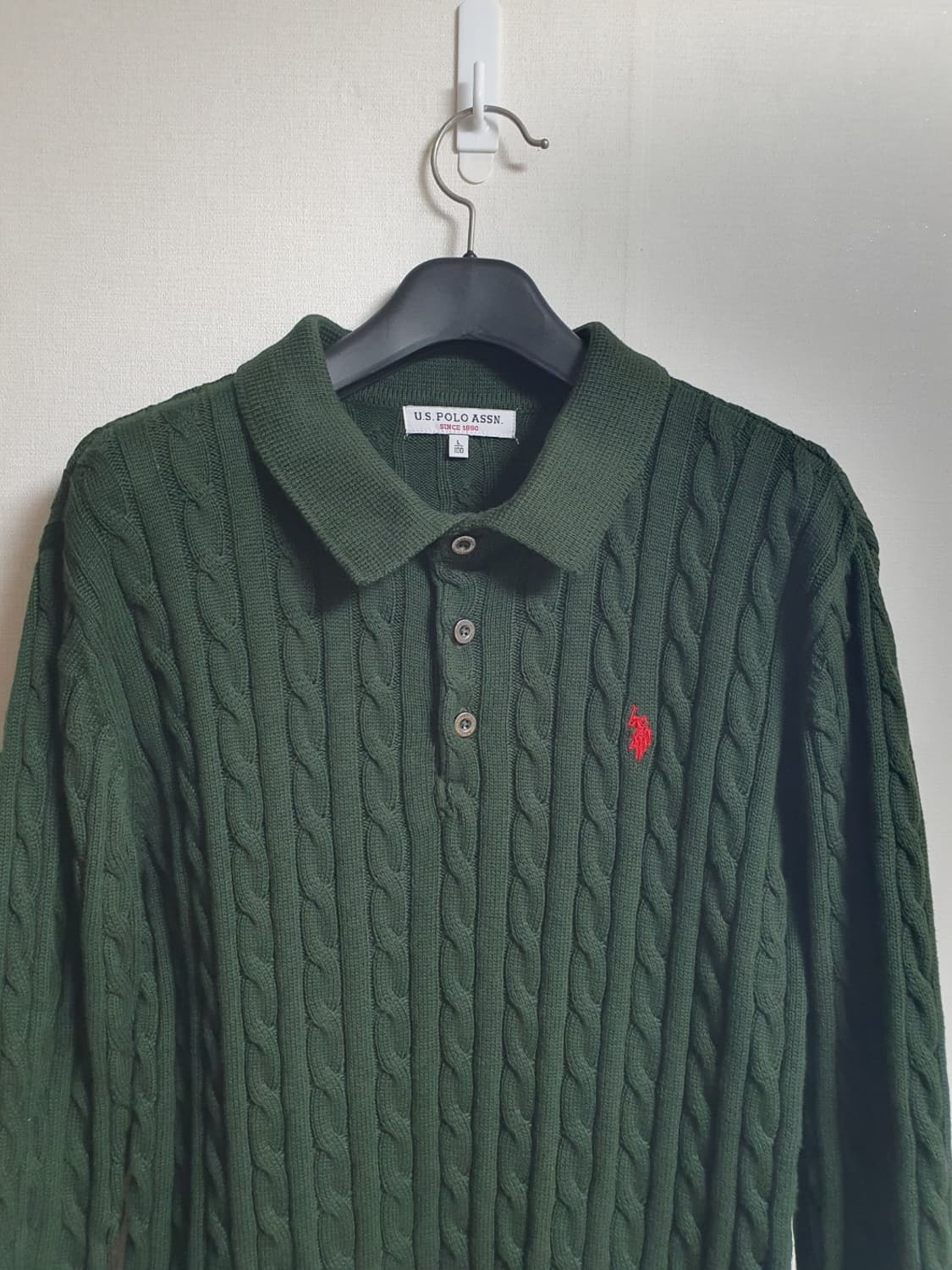 택포가 폴로 니트 케이블 카라니트 꽈베기니트 L polo assn 상품이미지2