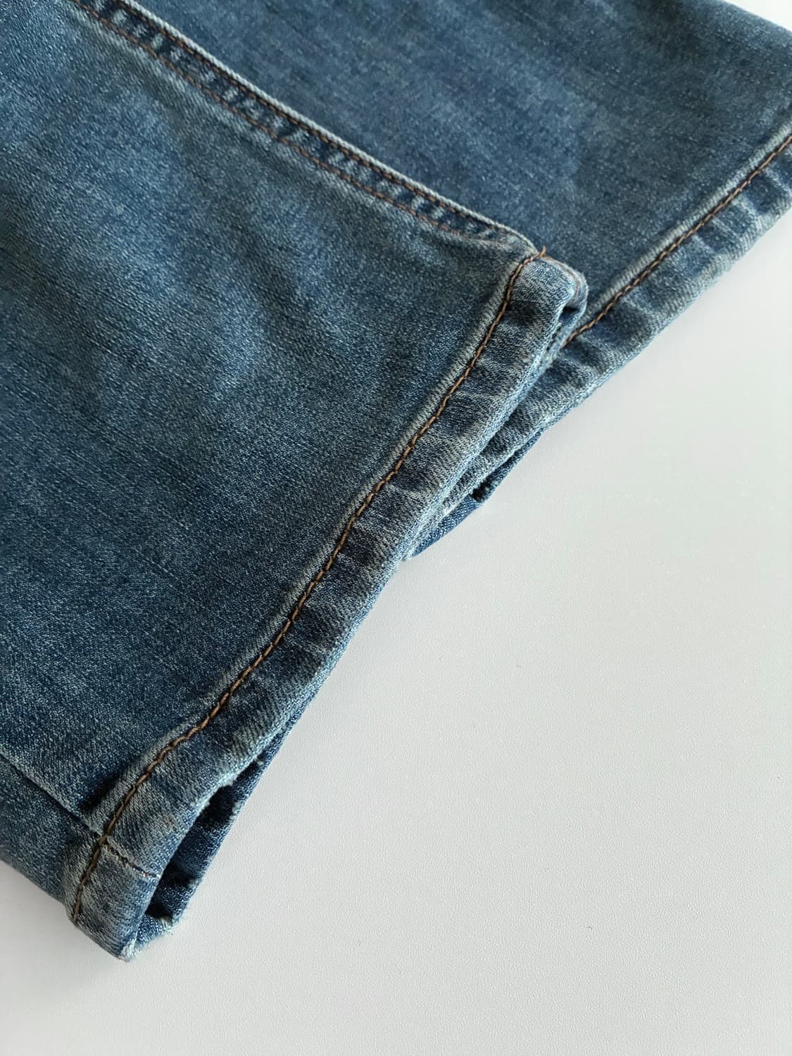 33) 플랙 PLAC 크롭 밀란 데님 청바지 중청 상품이미지8