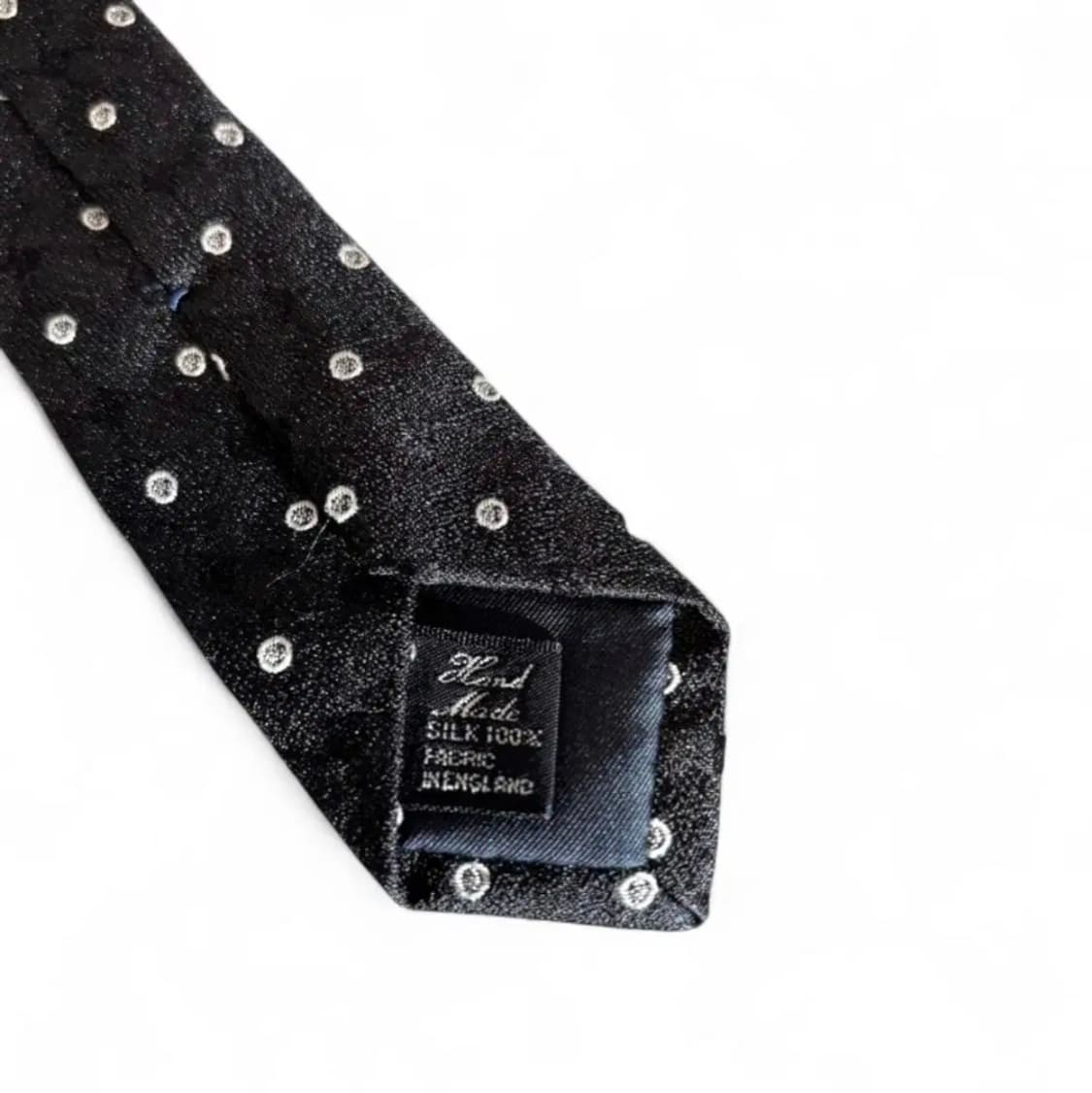 드레익스 도트 실크 넥타이 블랙 상품이미지3