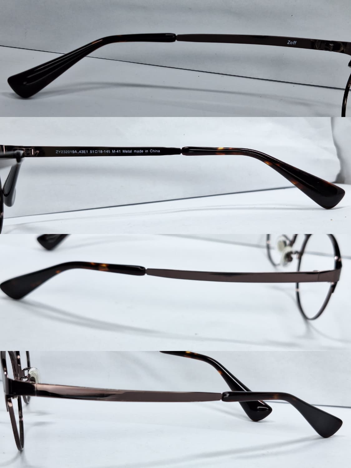Joff 조프 M-41 브라운 보스턴 메탈 안경 안경테/일본수입 빈티지  상품이미지8