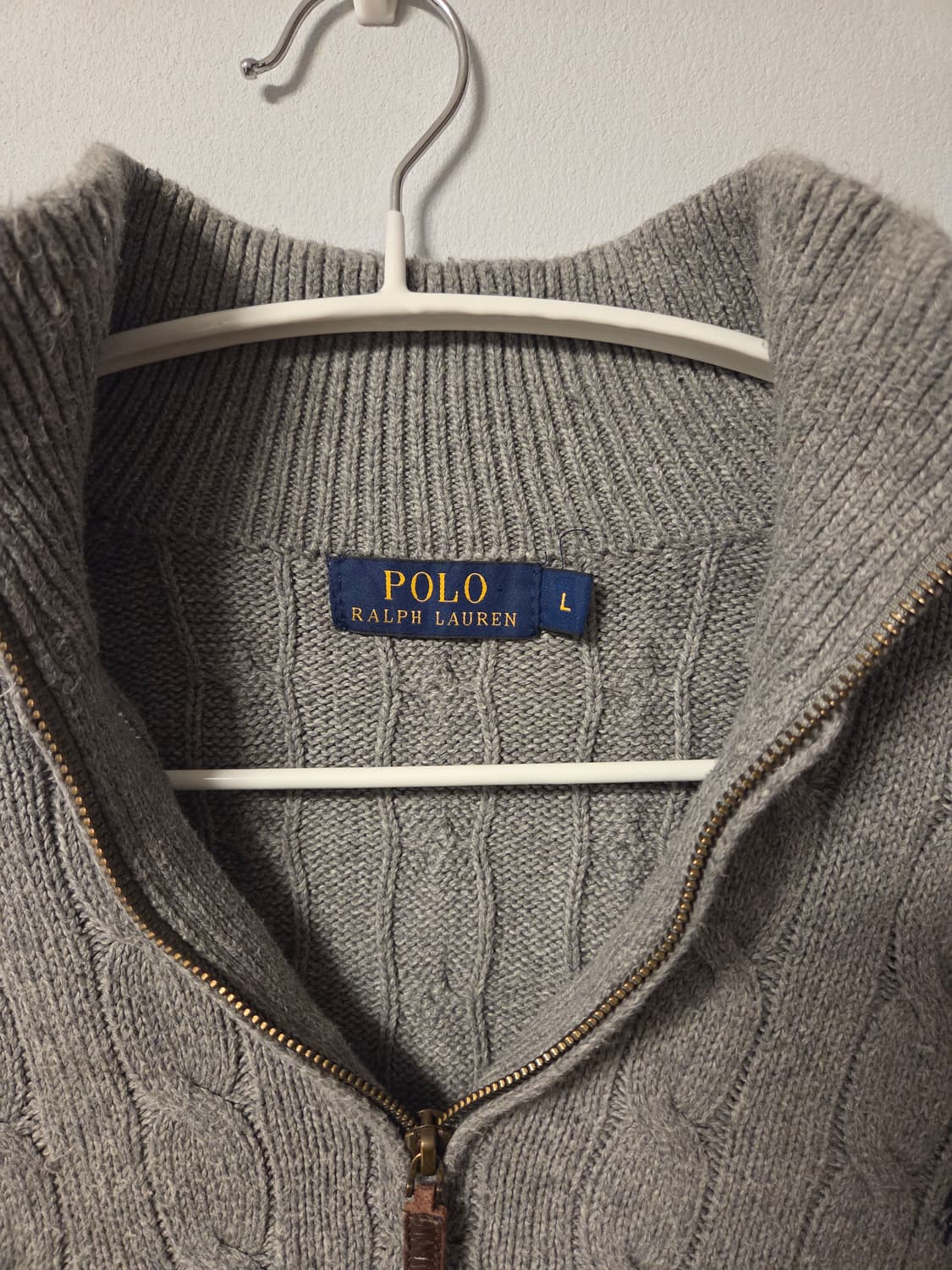 폴로 랄프로렌 하프집업 케이블 니트 풀오버 L 상품이미지3