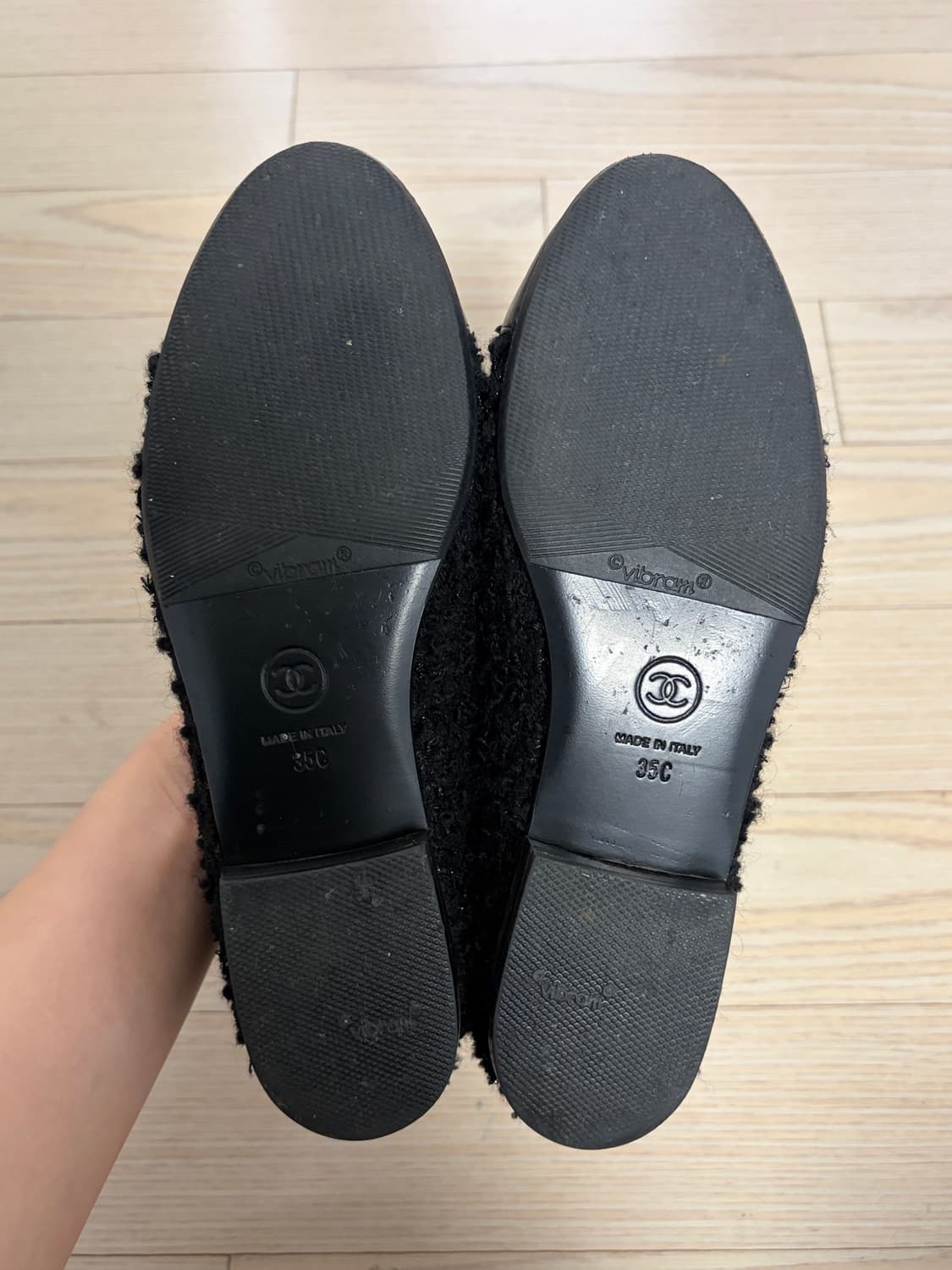 샤넬 트위드 발레리나 플랫 블랙 35 (220) 상품이미지3