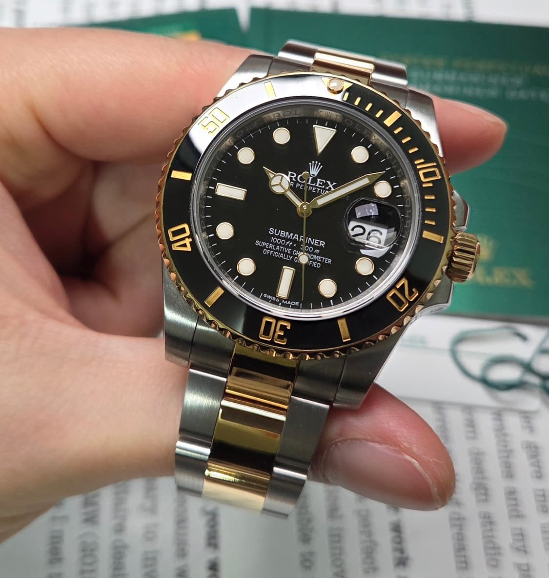 롤렉스 서브마리너 흑콤 골드콤비 116613LN 오토매틱  상품이미지2
