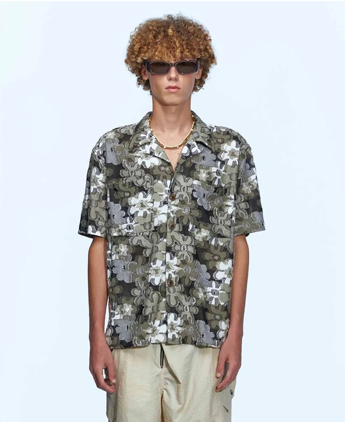 앤더슨벨 플라워 셔츠 Flower Knit Shirt atb953m 상품이미지1