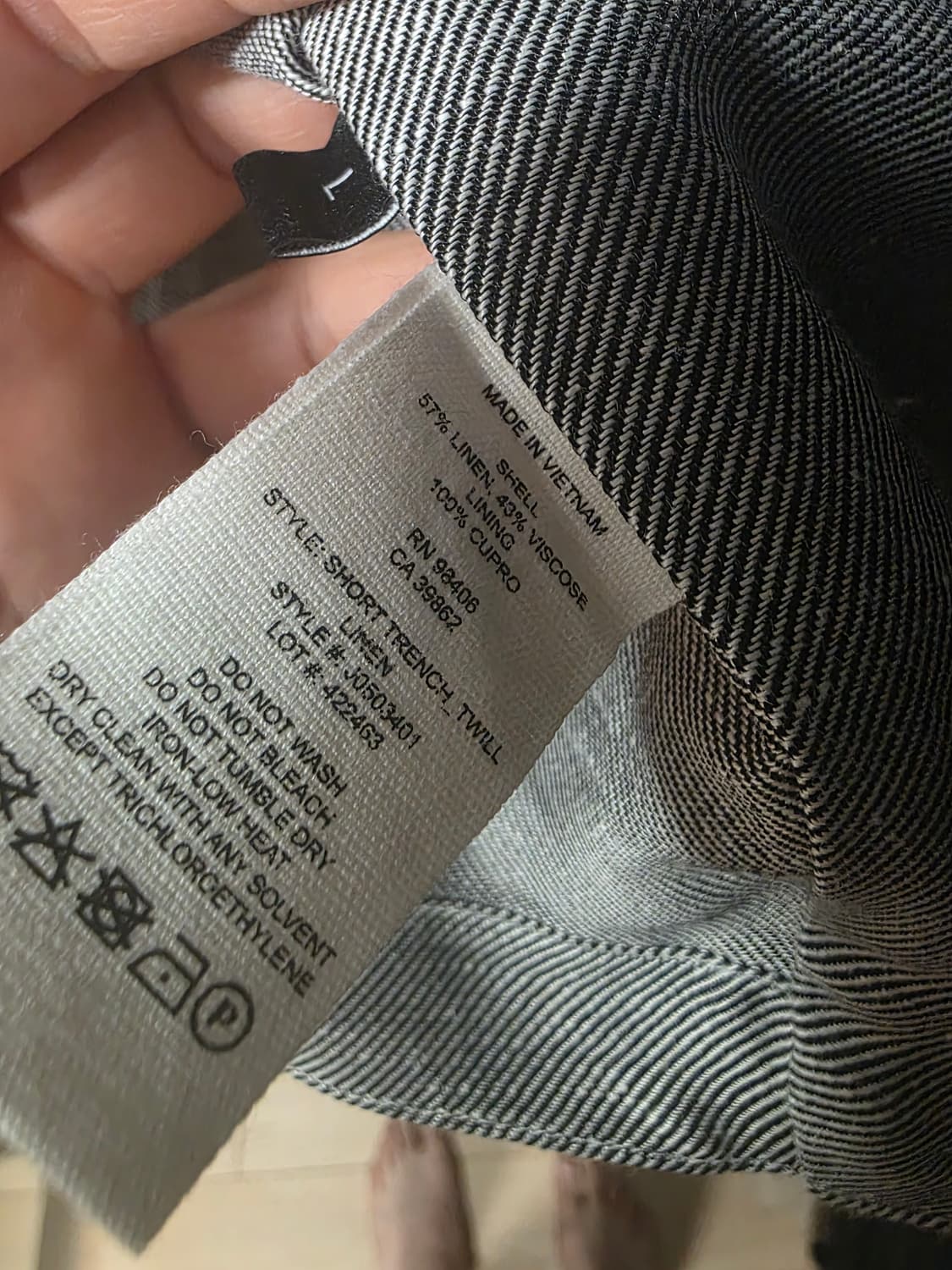 Theory 띠어리 린넨 트윌 숏 트렌치 L 상품이미지7