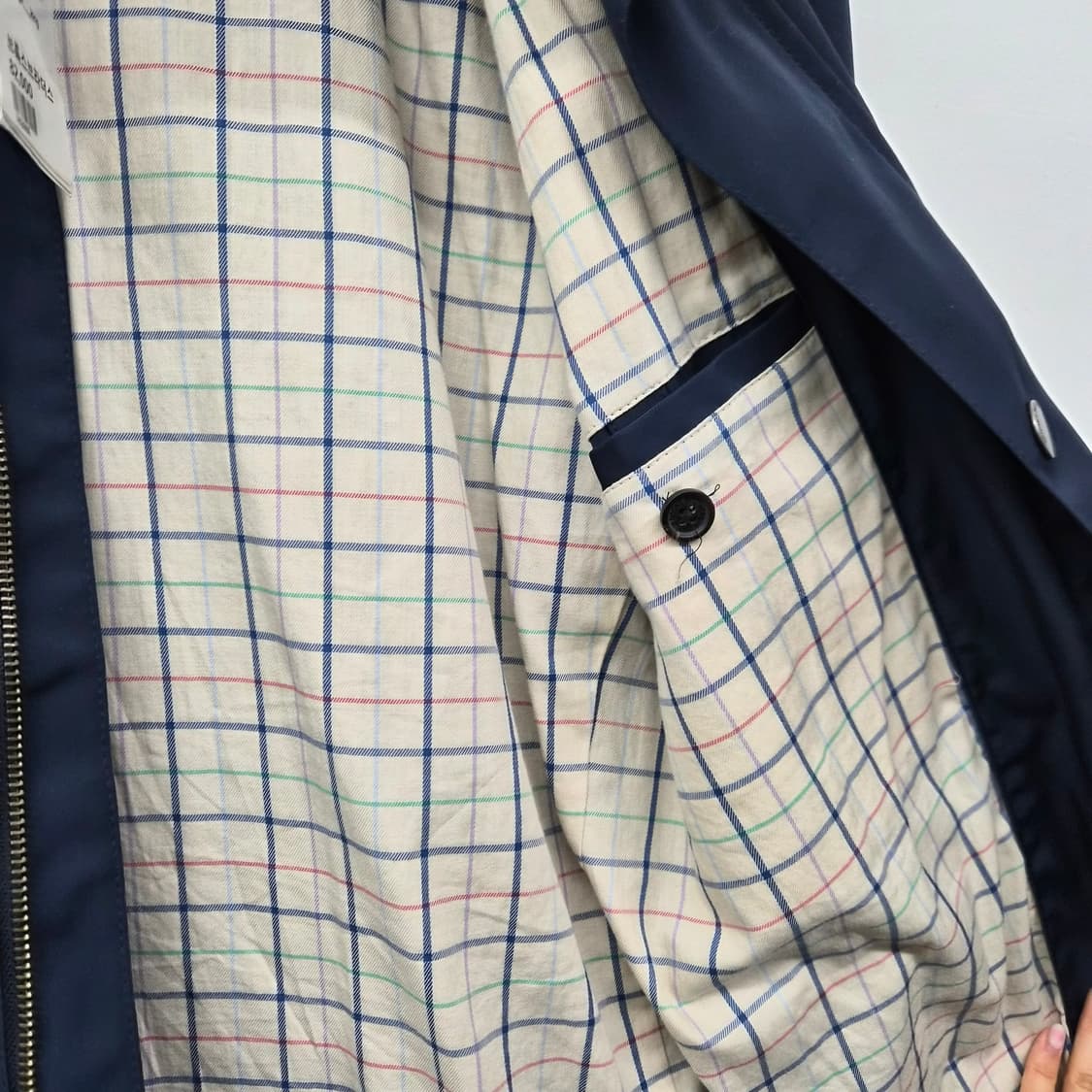 브룩스브라더스 네이비 컬러 하프 코트 남성 XS 상품이미지6