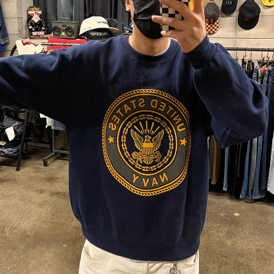 90s NAVY 밀리터리 스웻셔츠 (105) 상품이미지8