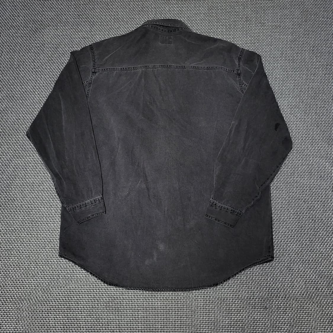 90s 리바이스 정품 흑청 데님 긴팔 셔츠 (L) 상품이미지2