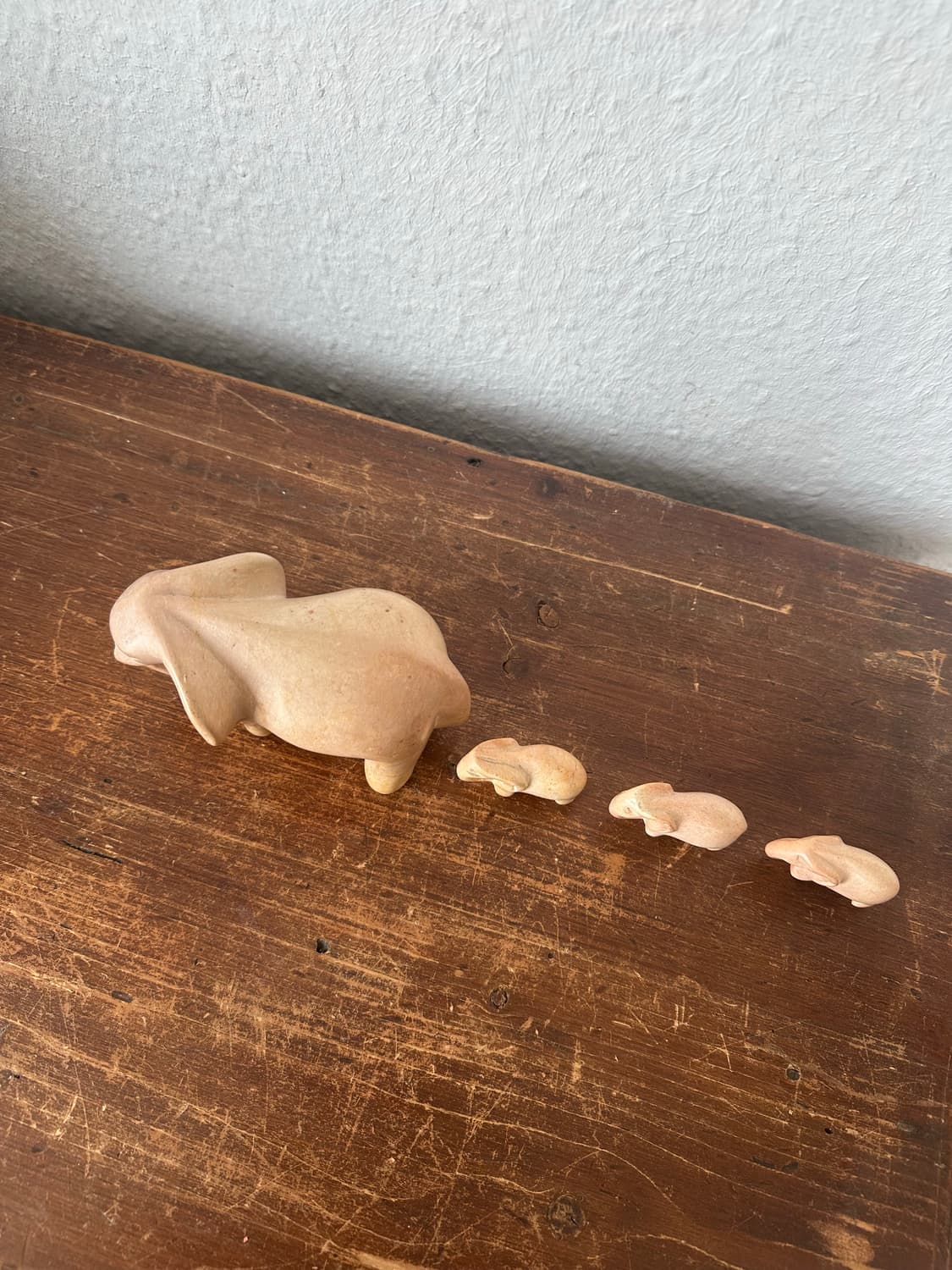독일)빈티지 대리석 코끼리가족(핸드메이드) 상품이미지2