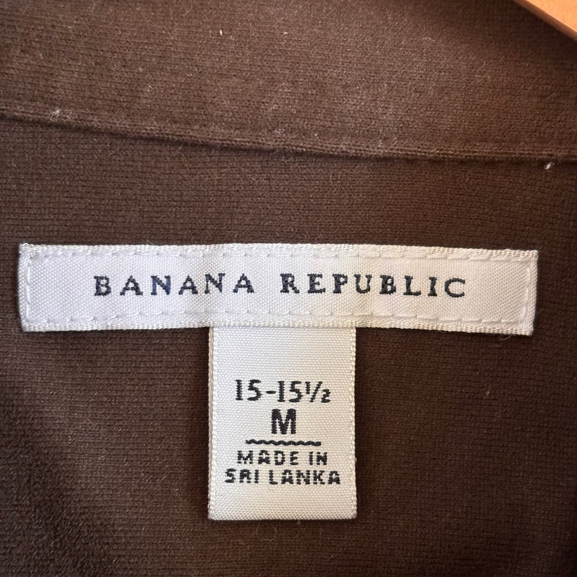 바나나 리퍼블릭 M 100 솔리드 브라운 셔츠 변색 하자 상품이미지5