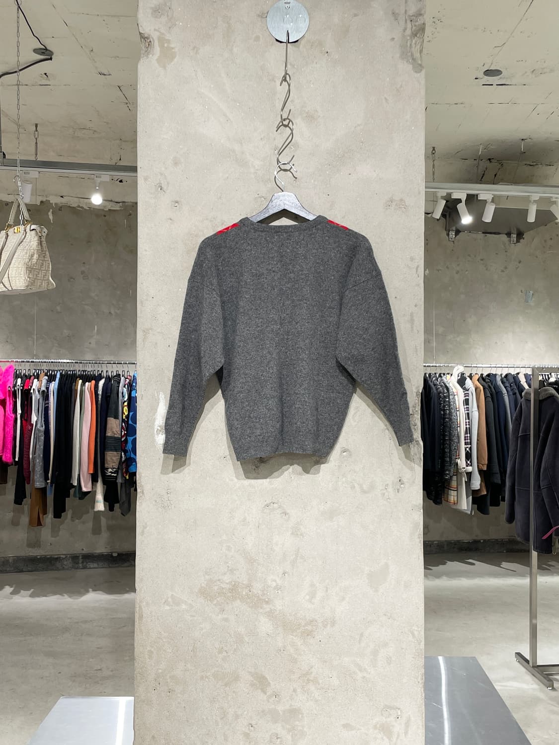 버버리 그레이 아가일 크루넥 램스울 니트 상품이미지6