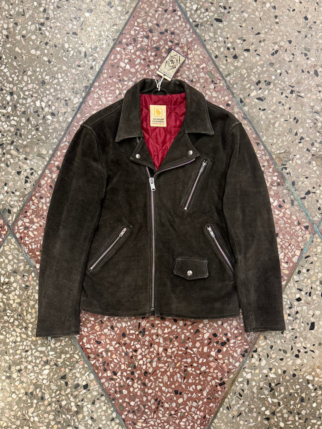 스탠다드 캘리포니아 블랙 스웨이드 레더자켓 (M) 상품이미지1