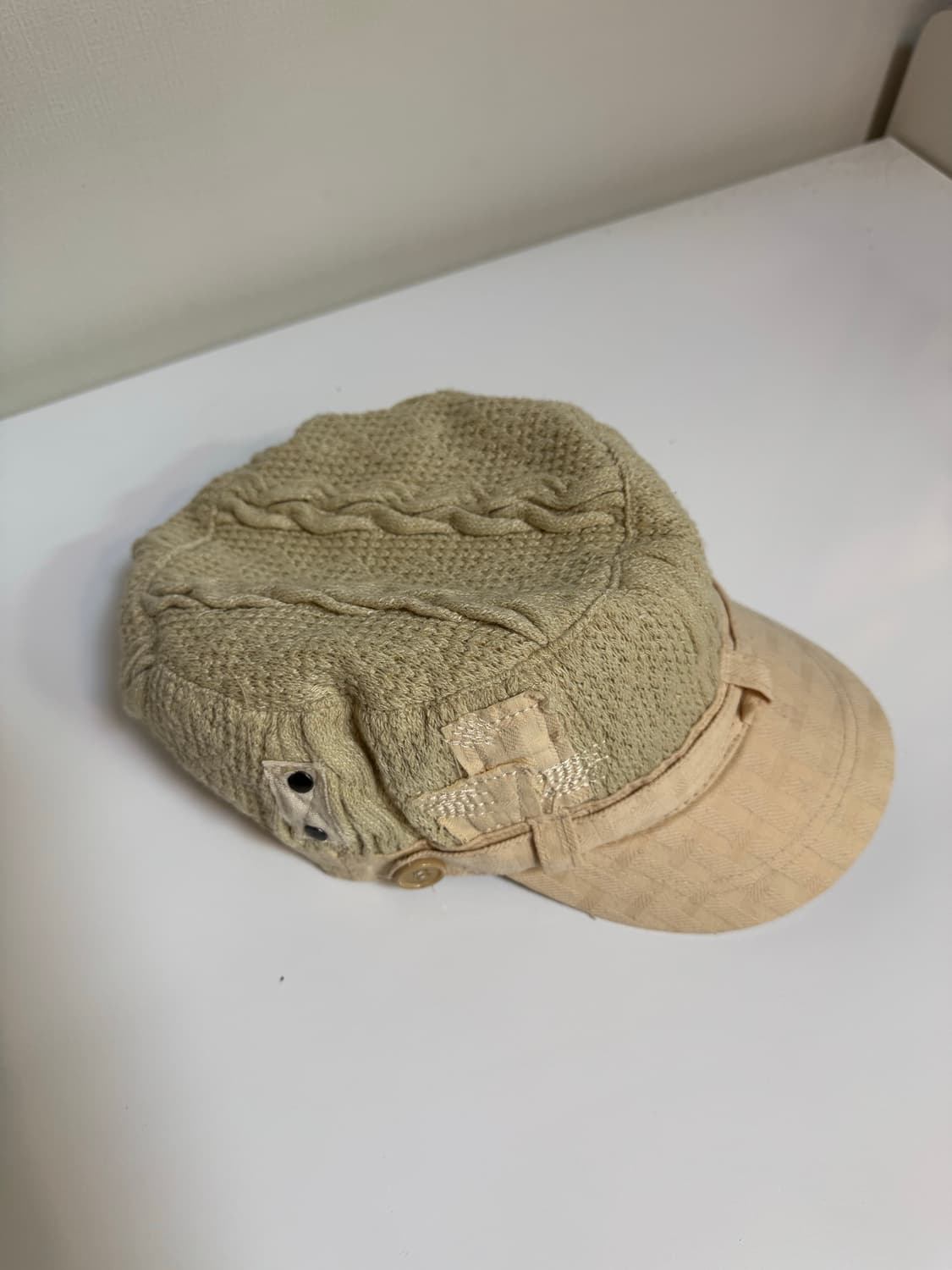 빈티지 린넨 버튼 마도로스캡 상품이미지2