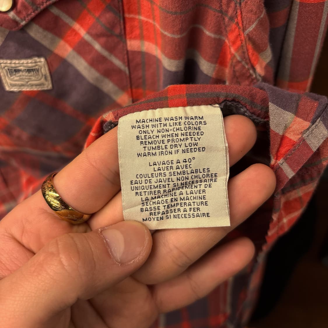 데님 앤 서플라이 랄프로렌 플래드 타탄체크 웨스턴 코튼셔츠 N1034 상품이미지9