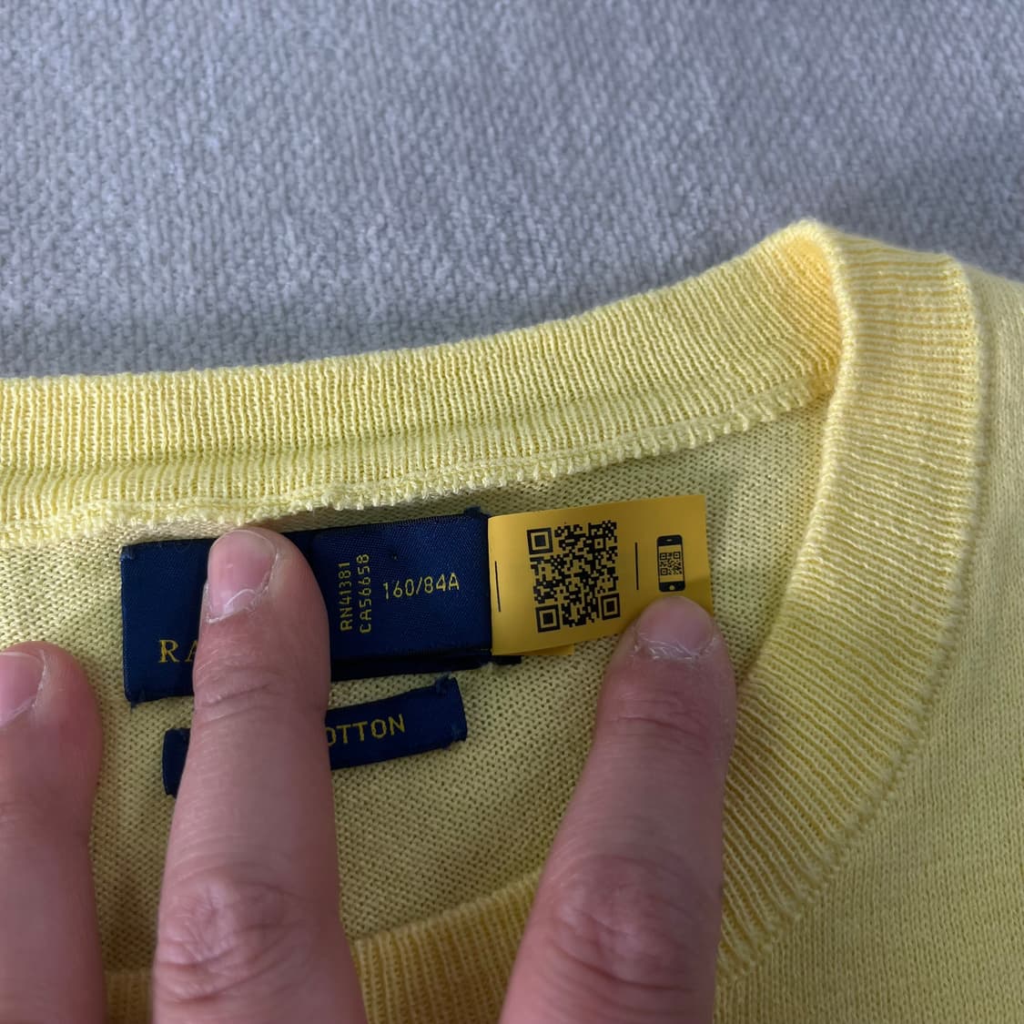 w95 폴로랄프로렌 신형라벨 옐로우 코튼 가디건 상품이미지4