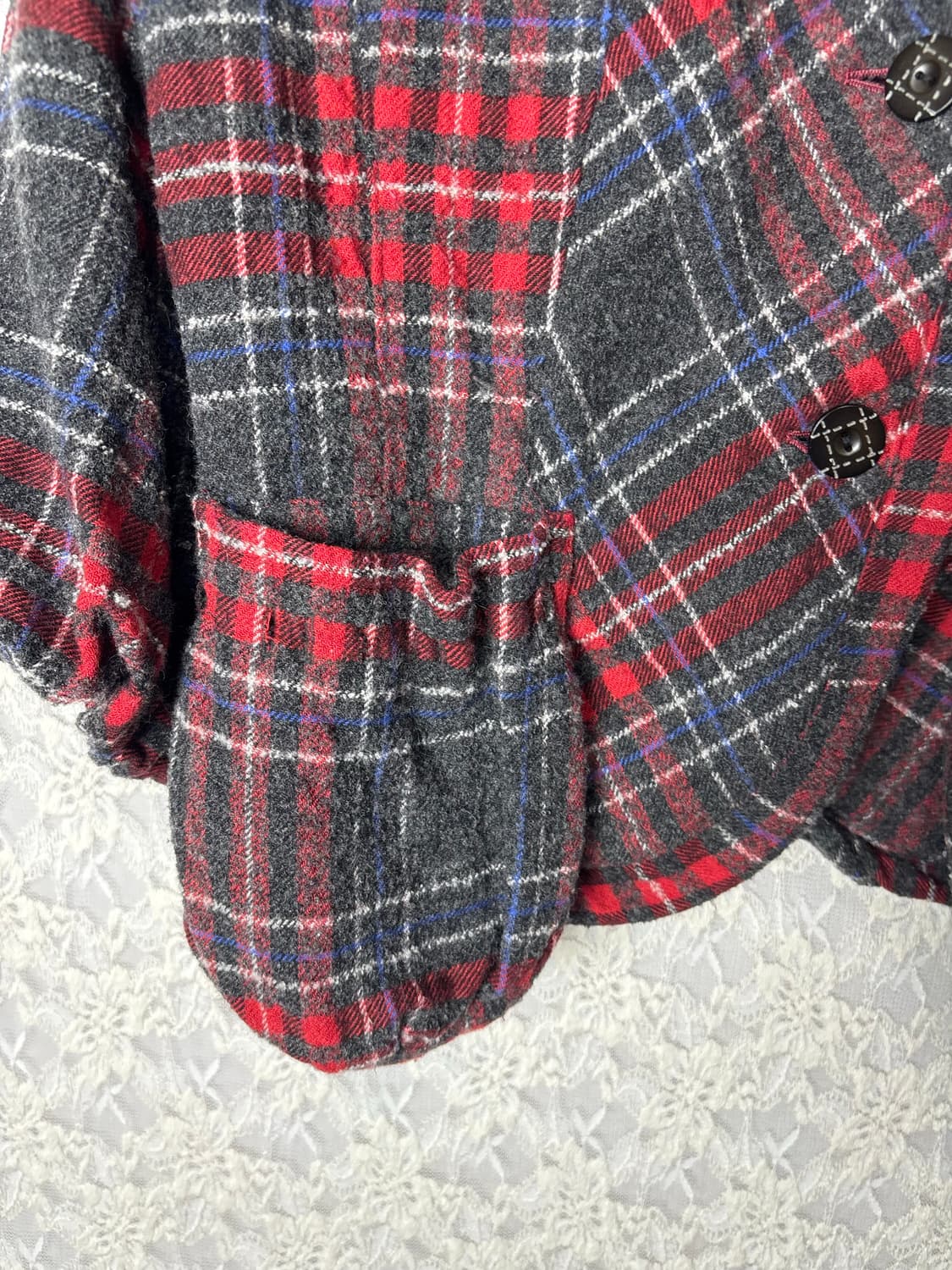 레드 체크 숏 자켓 상품이미지7