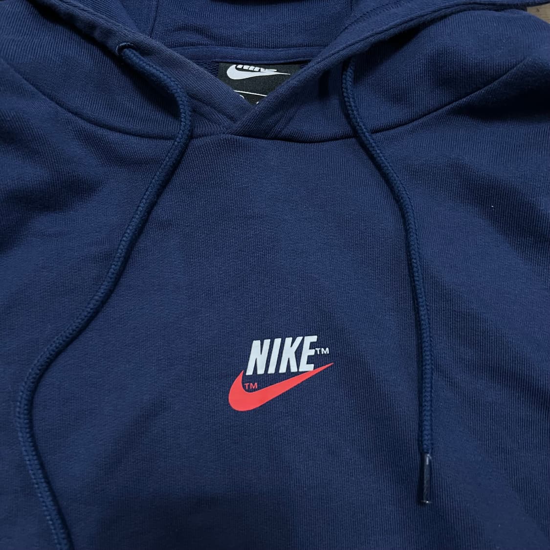 나이키 남성 빅로고 프린팅 바람막이 배색 후드티 [네이비] L/100 상품이미지4