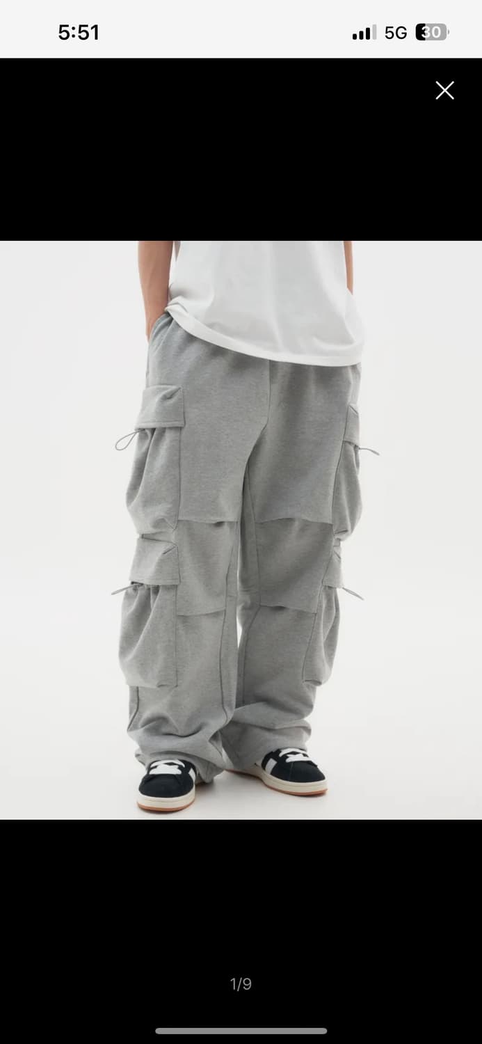 테이크이지 빅포켓 멀티 카고 스웻 팬츠 (멜란지그레이) 상품이미지4