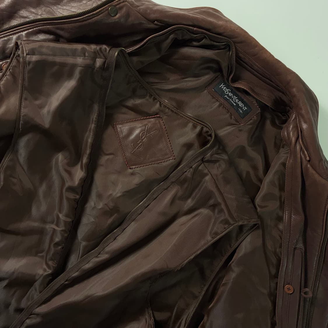 Yves Saint Laurent  입생로랑 90,s 램스킨 레더 자켓 상품이미지5