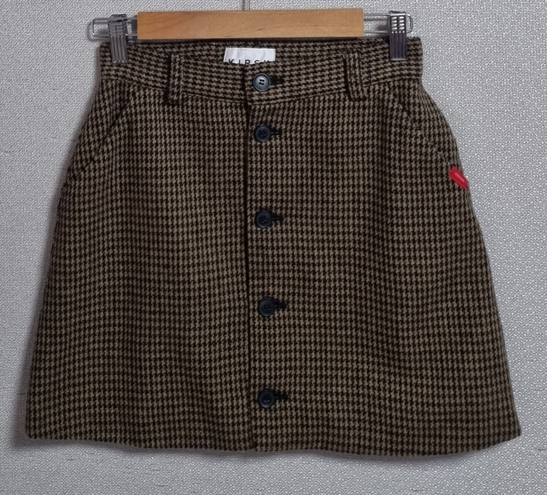 1사이즈) 키르시 체크 울혼방 스커트 상품이미지1