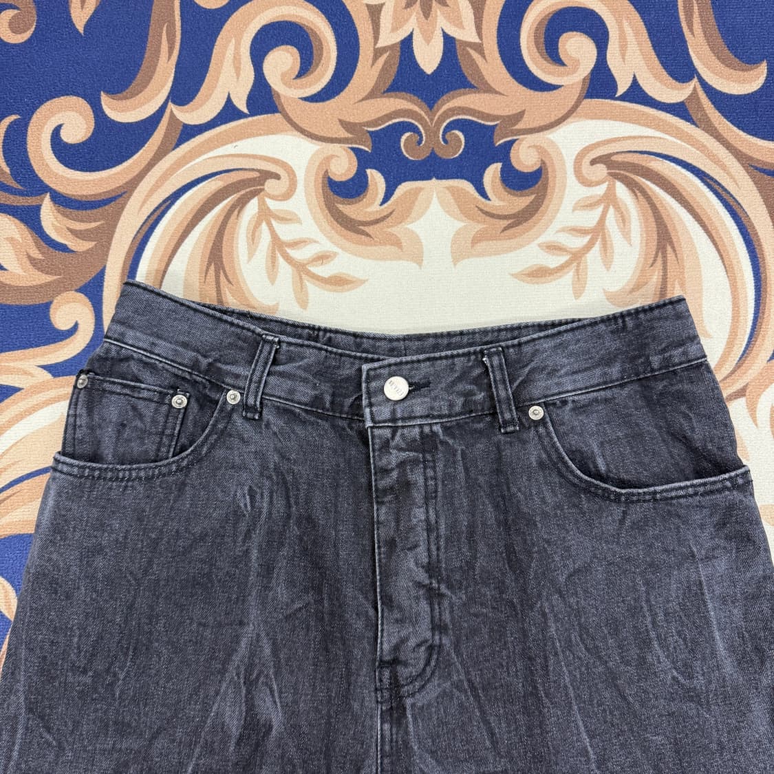 (M)에즈카톤 EZKATON 흑청 워싱 데님팬츠 상품이미지2