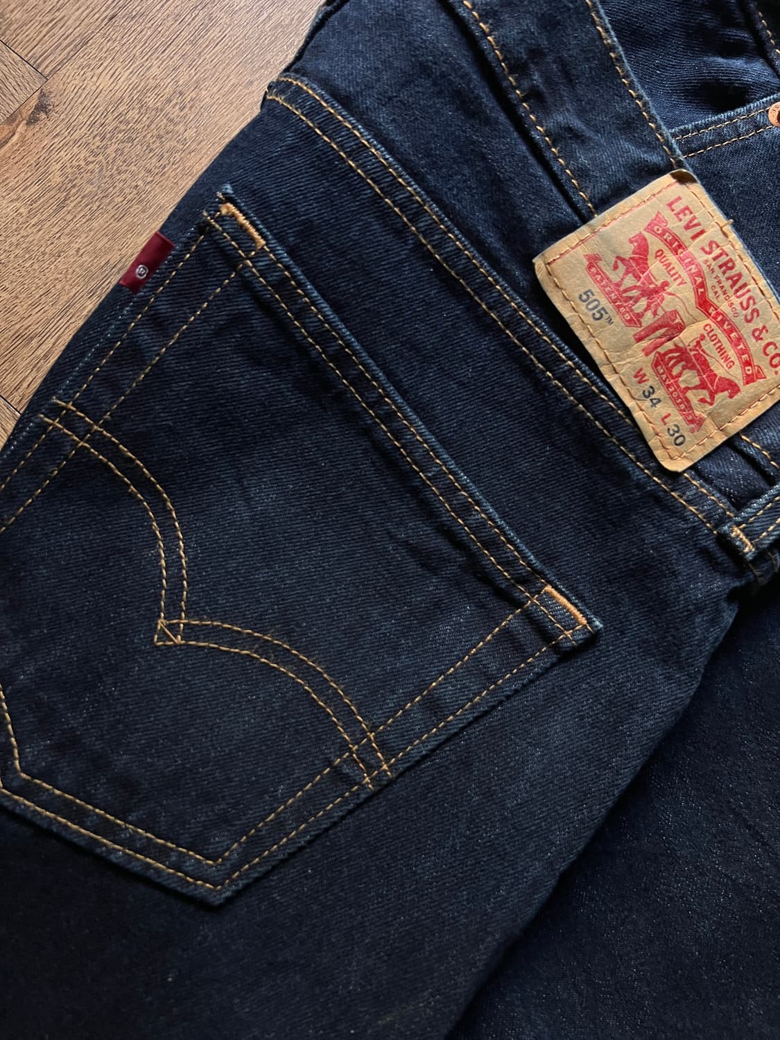 [34]리바이스 505 레귤러 스트레이트핏 생지 데님 팬츠 상품이미지6