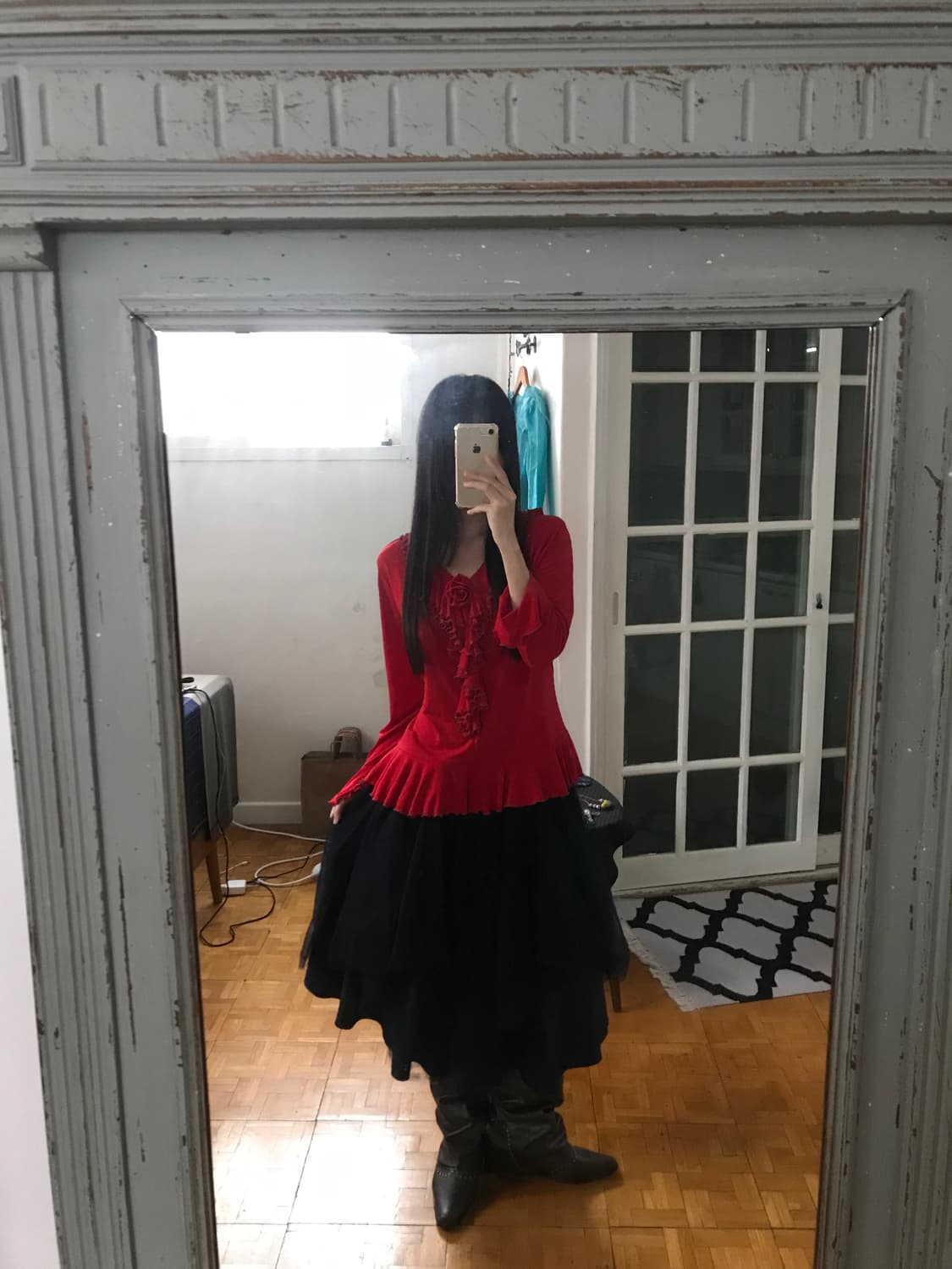 vintage navy sha skirt 상품이미지1