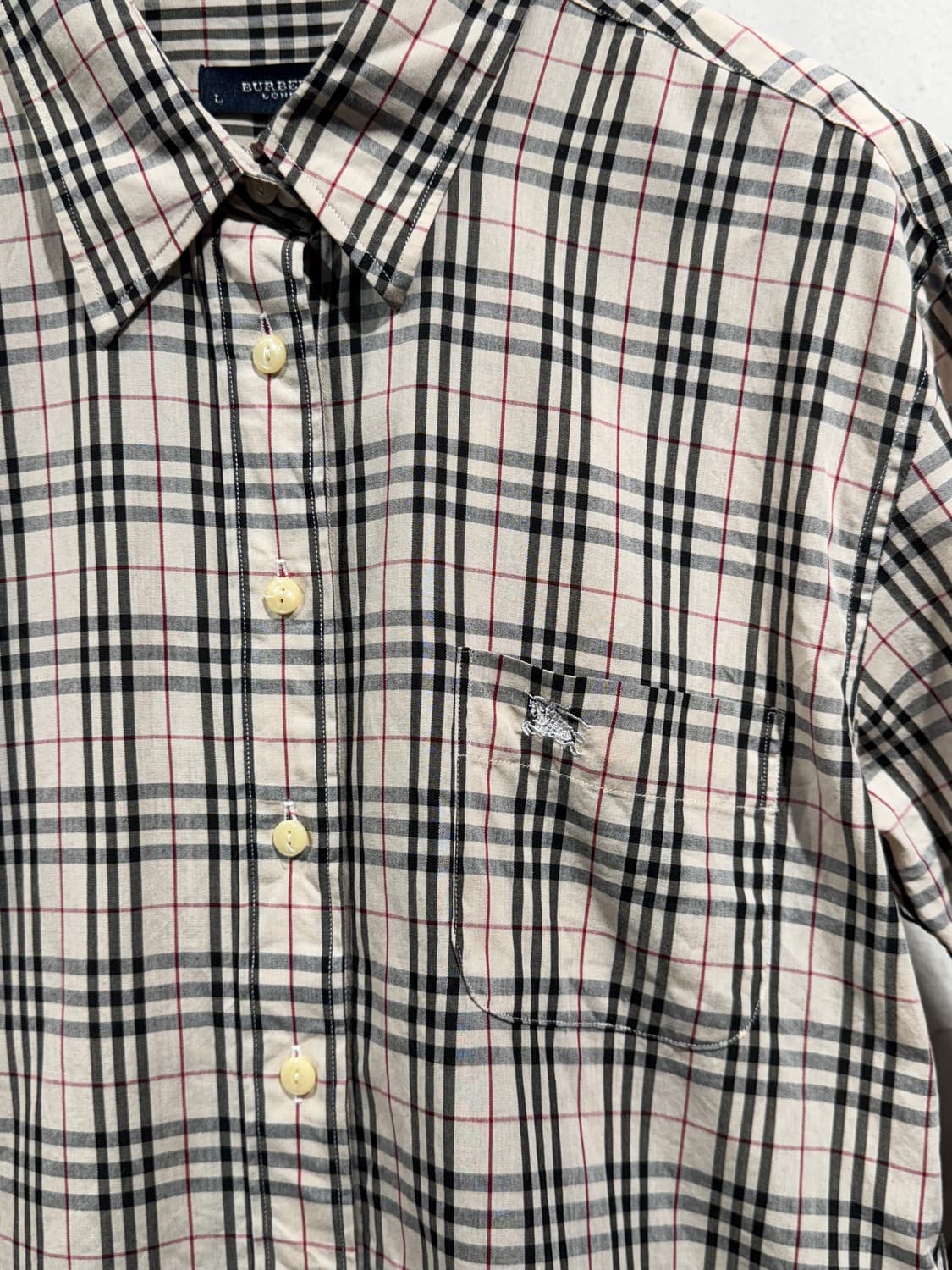 Burberry beige checked shirt 상품이미지3