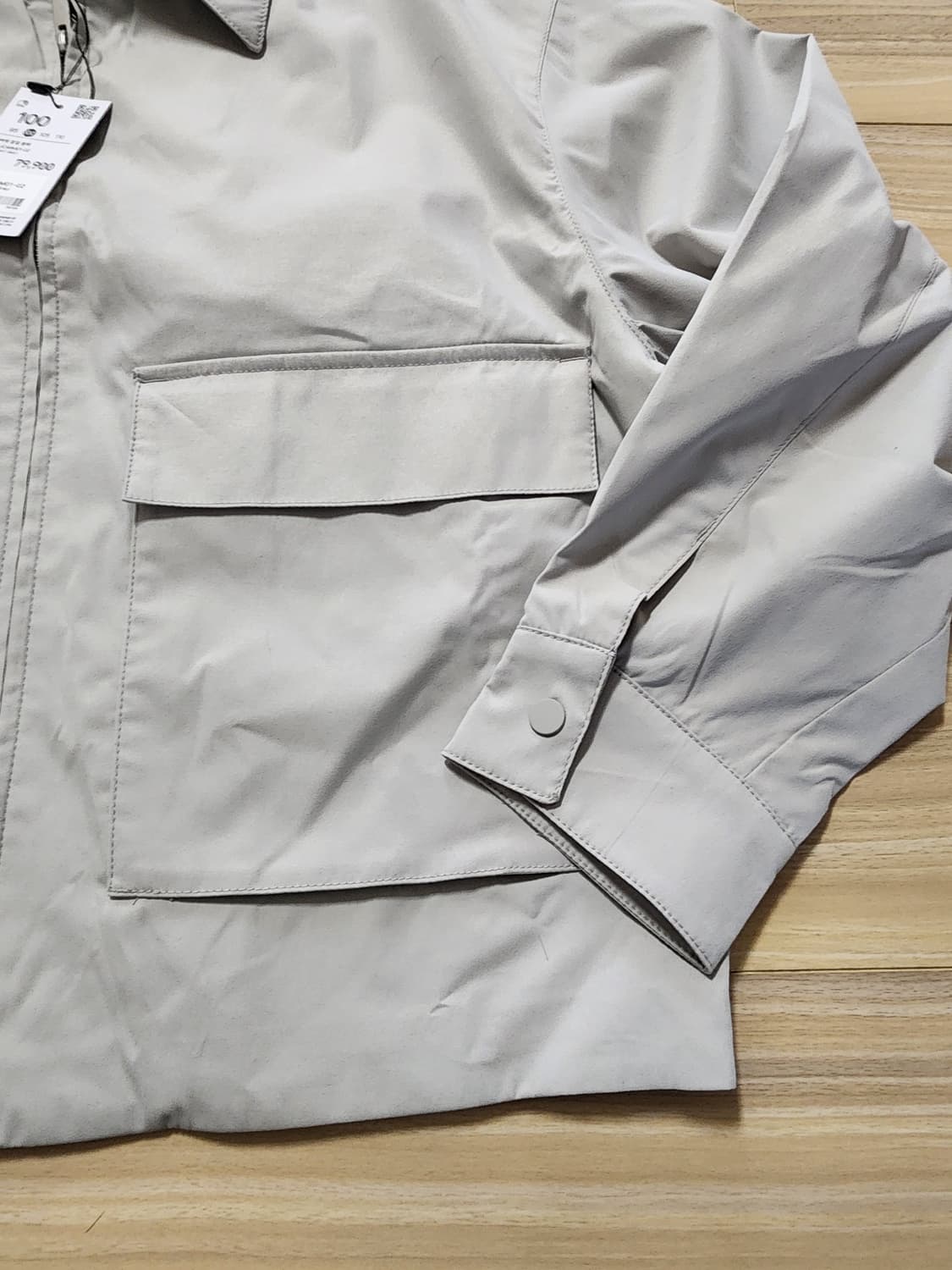 스파오오버핏집업점퍼100사이즈라이트그레이 상품이미지2