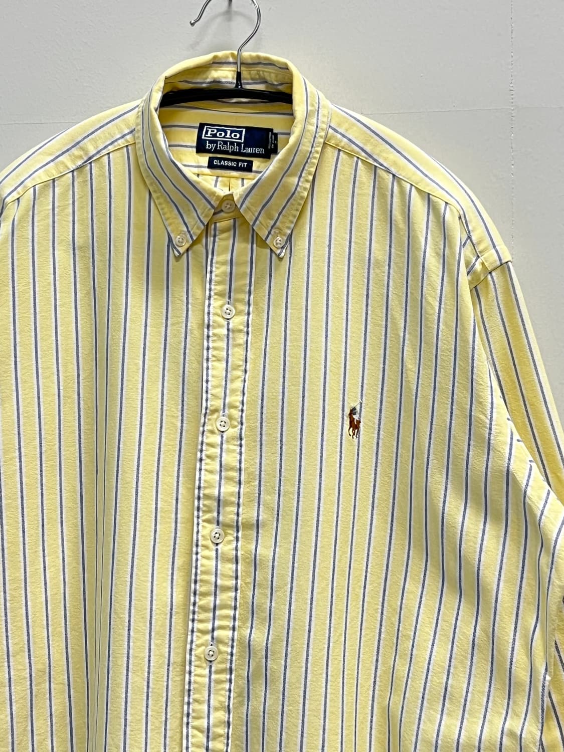 폴로 랄프로렌 클래식핏 옥스포드 스트라이프 솔리드 셔츠 상품이미지3