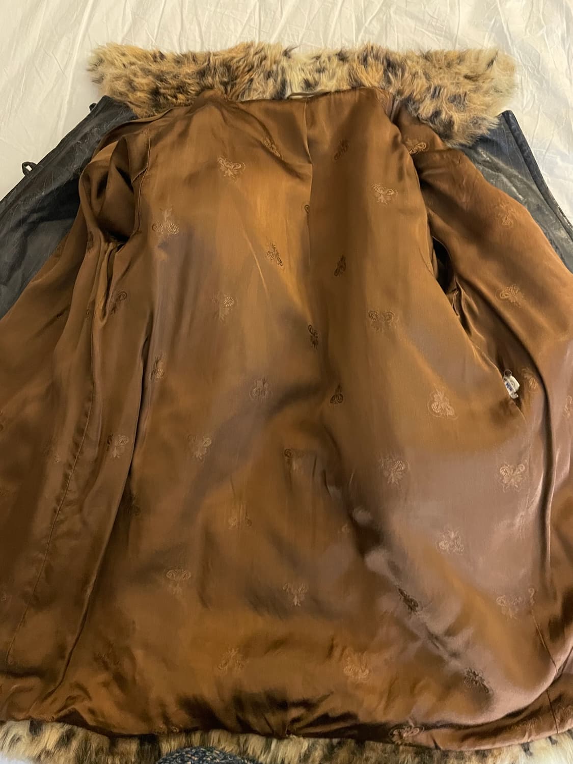 빈티지 레오파드 페이크퍼 코트 vintage fur jacket 상품이미지2