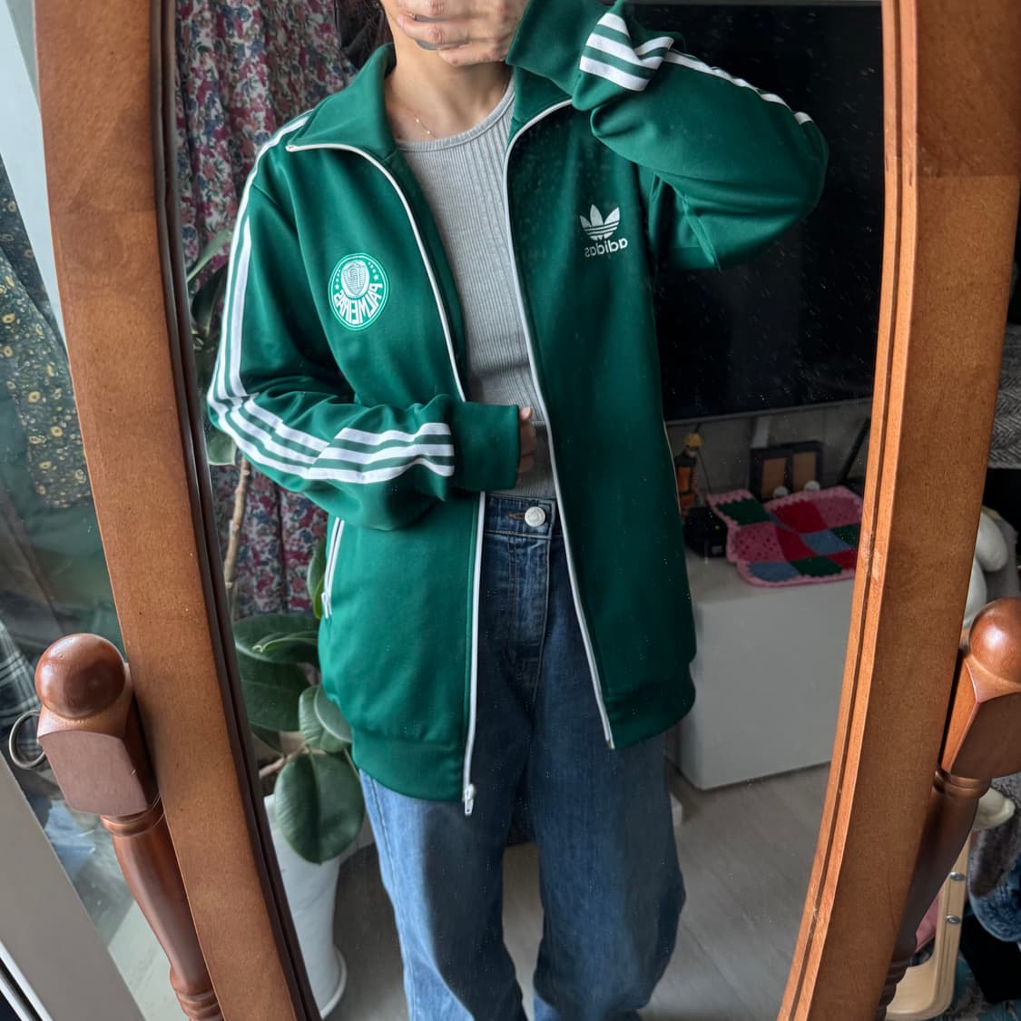 아디다스 그린 팔메이라스 콜라보 올드스쿨 트랙탑 져지 상품이미지4