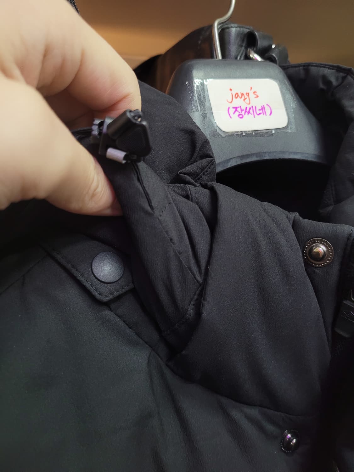 umbro 엄브로 블랙 롱 패딩 구스 다운 (후드 탈부착) 상품이미지5