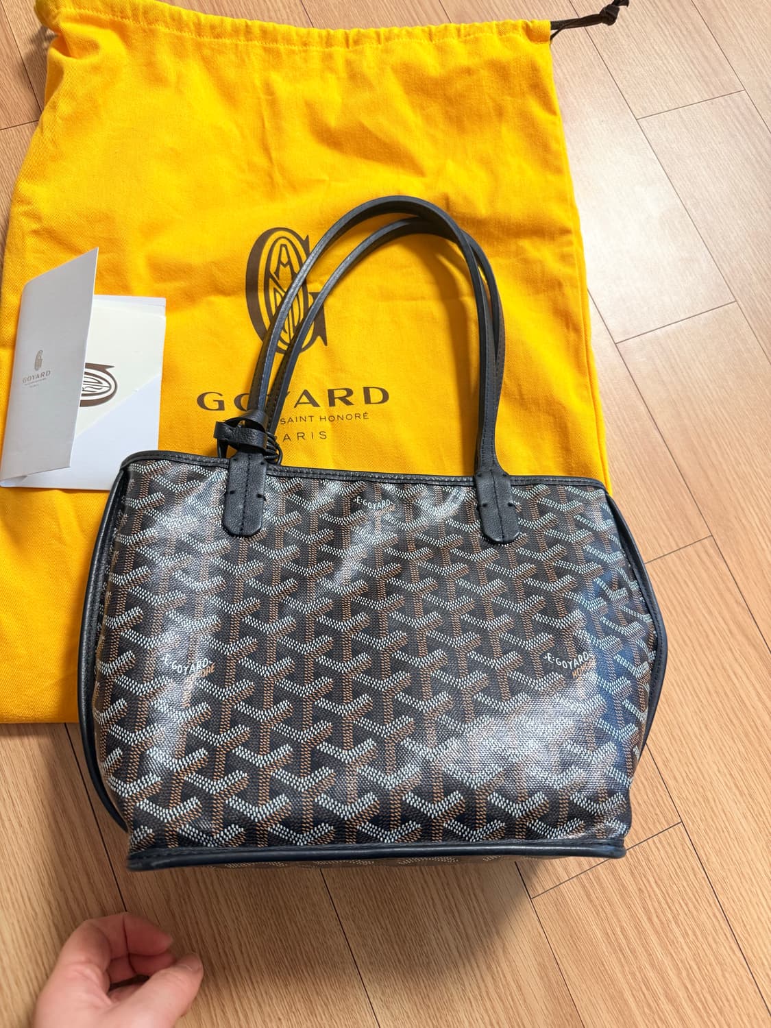 고야드 미니앙주 블랙+참 상품이미지6