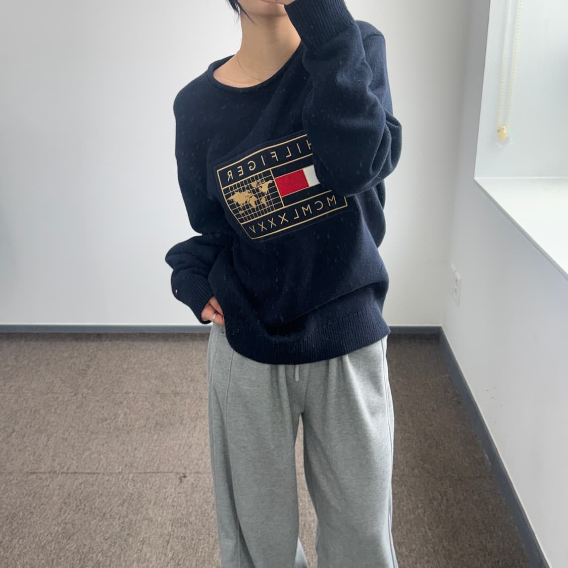 Tommy Hilfiger 타미힐피거 패치 네이비 니트 상품이미지2