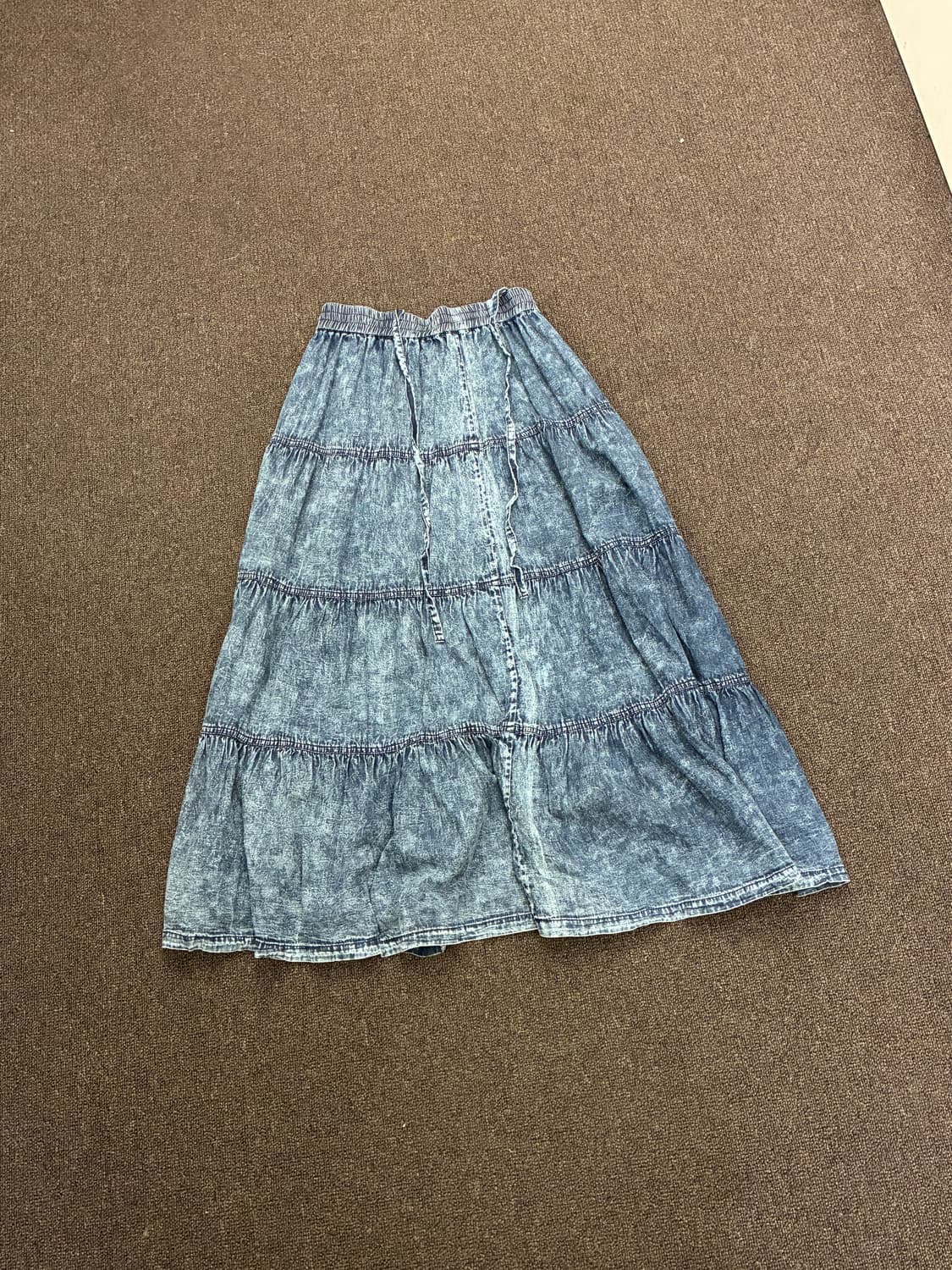 M)Japanese vintage 여성 데님 롱 스커트 상품이미지3