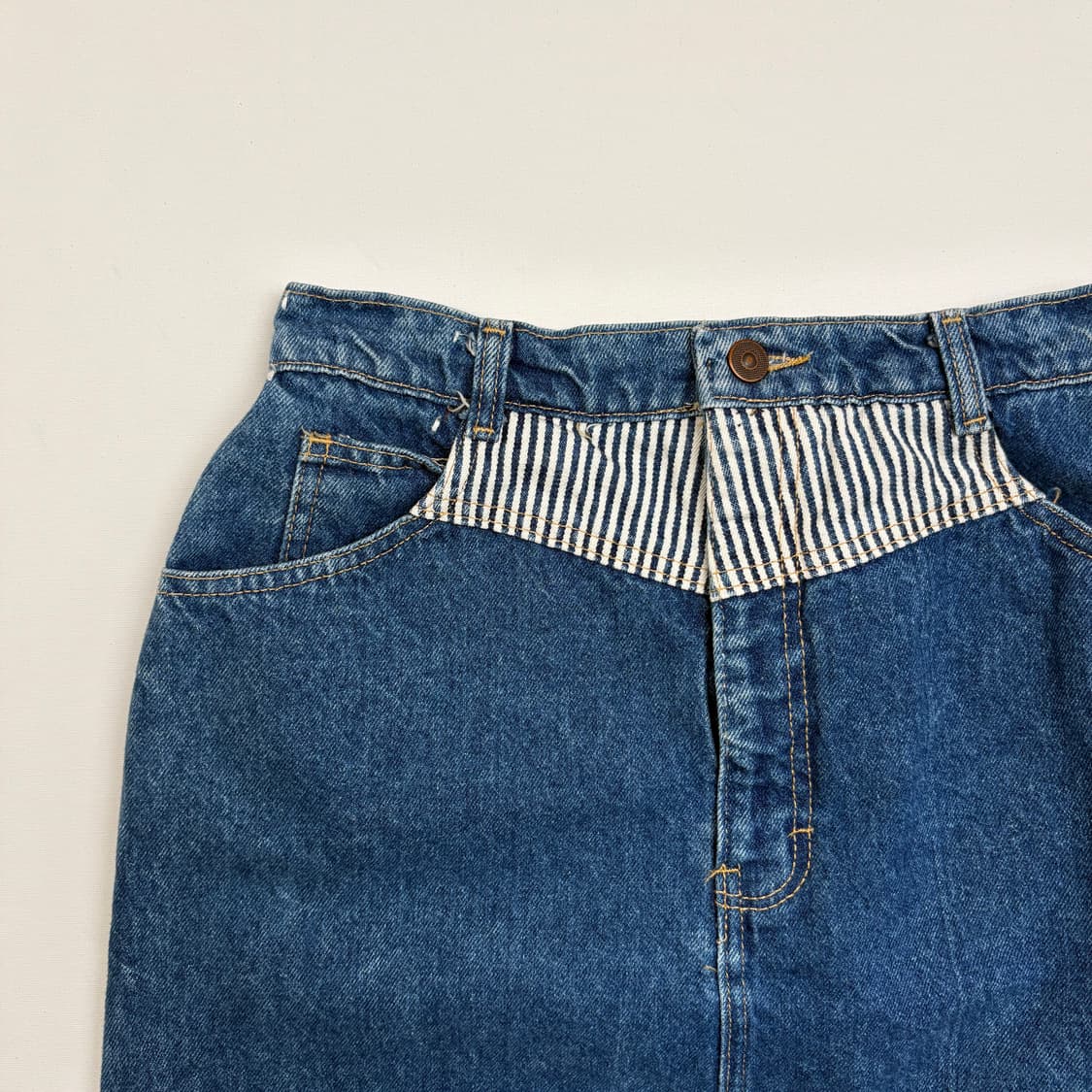 Vintage Denim hickory pattern skirt 상품이미지2