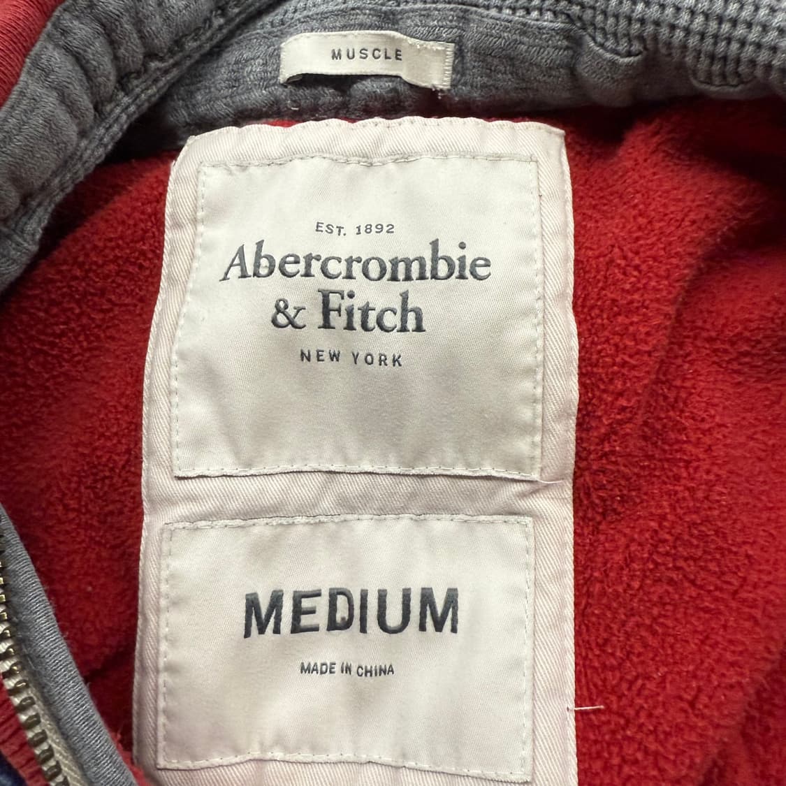 아베크롬비 버건디 레드 후드집업 상품이미지6
