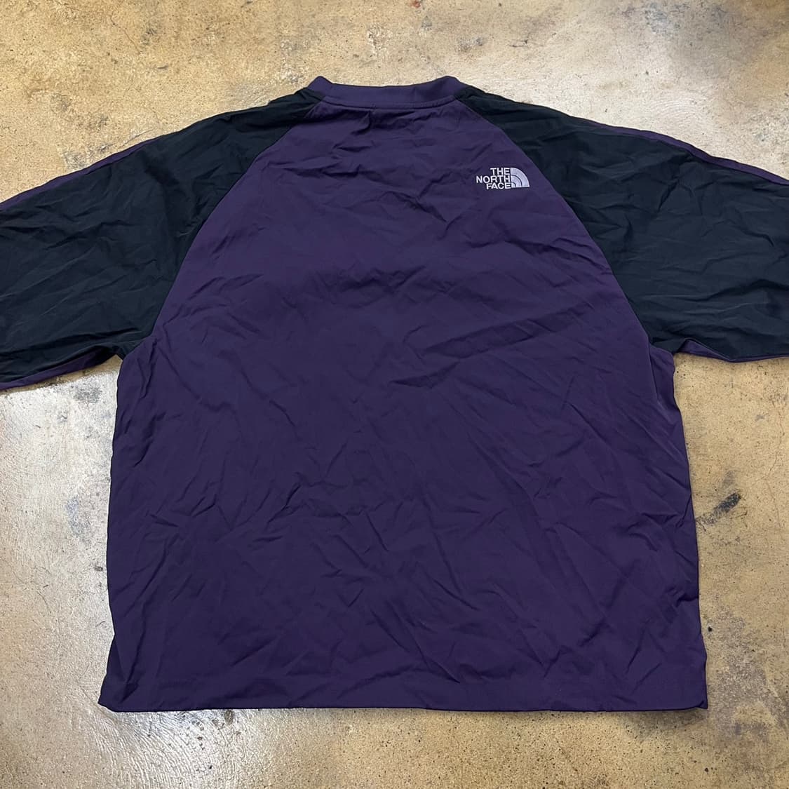 [정품/M] 노스페이스 퍼플 블랙 밴든 우븐 크루넥 b16 상품이미지4