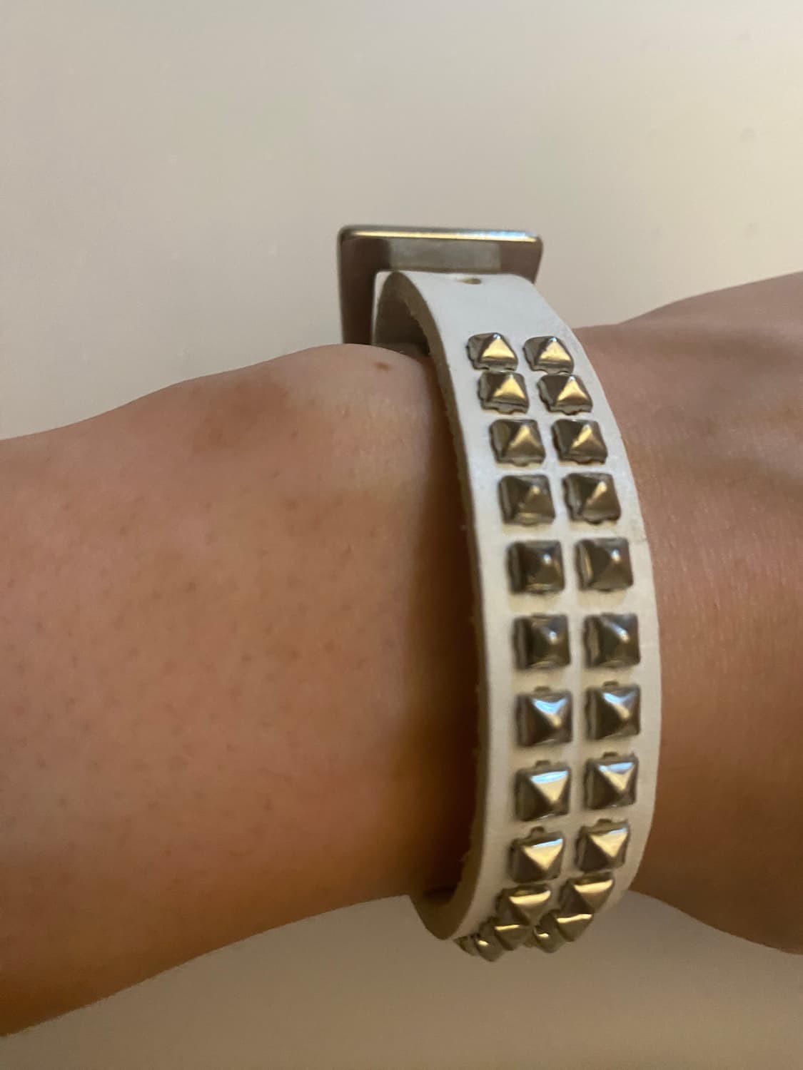 Vintage punk studs leather bracelet whit 상품이미지1